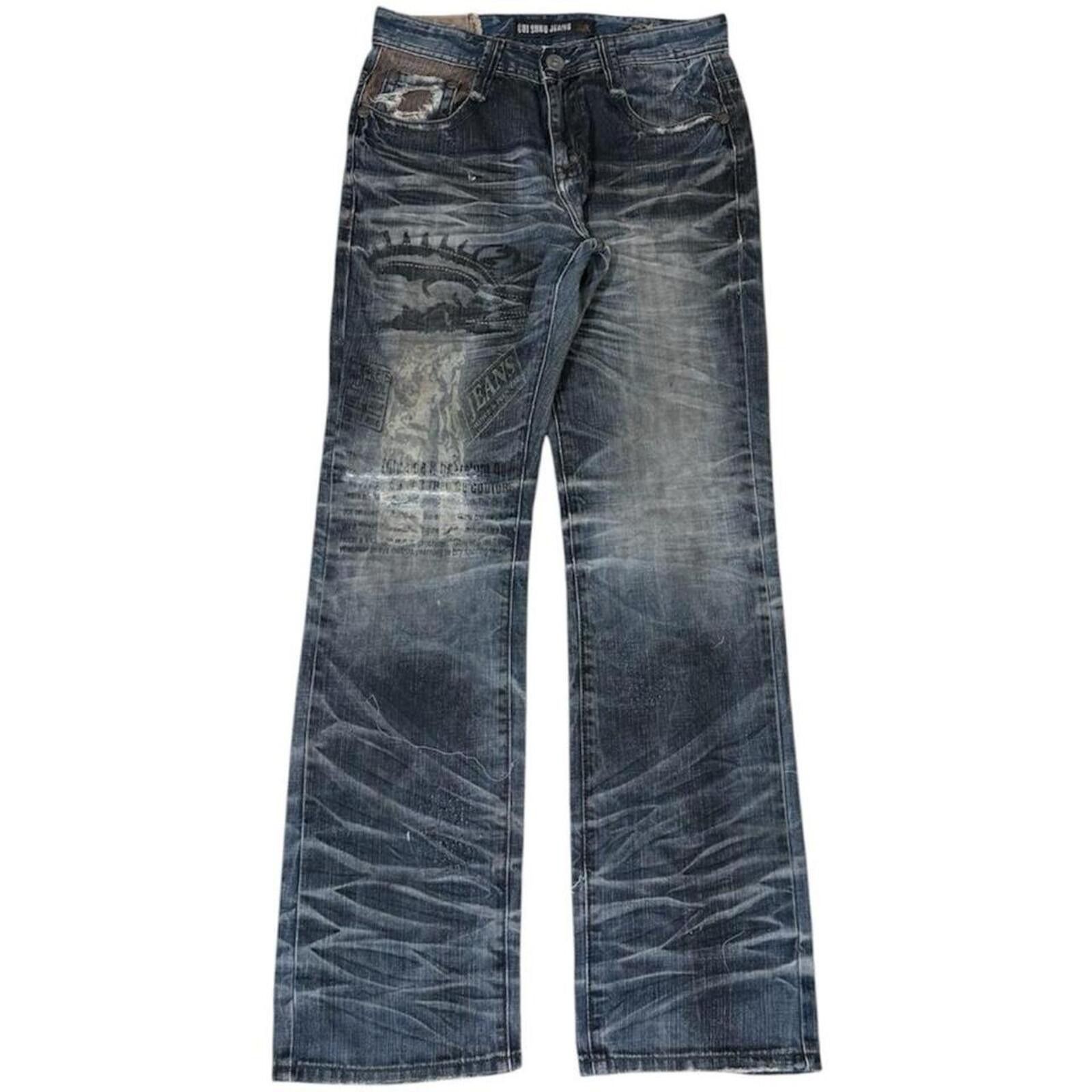 True Religion Vintage Cui Shou unique Dirty shade denim jeans Size US 31 - 1 Thumbnail