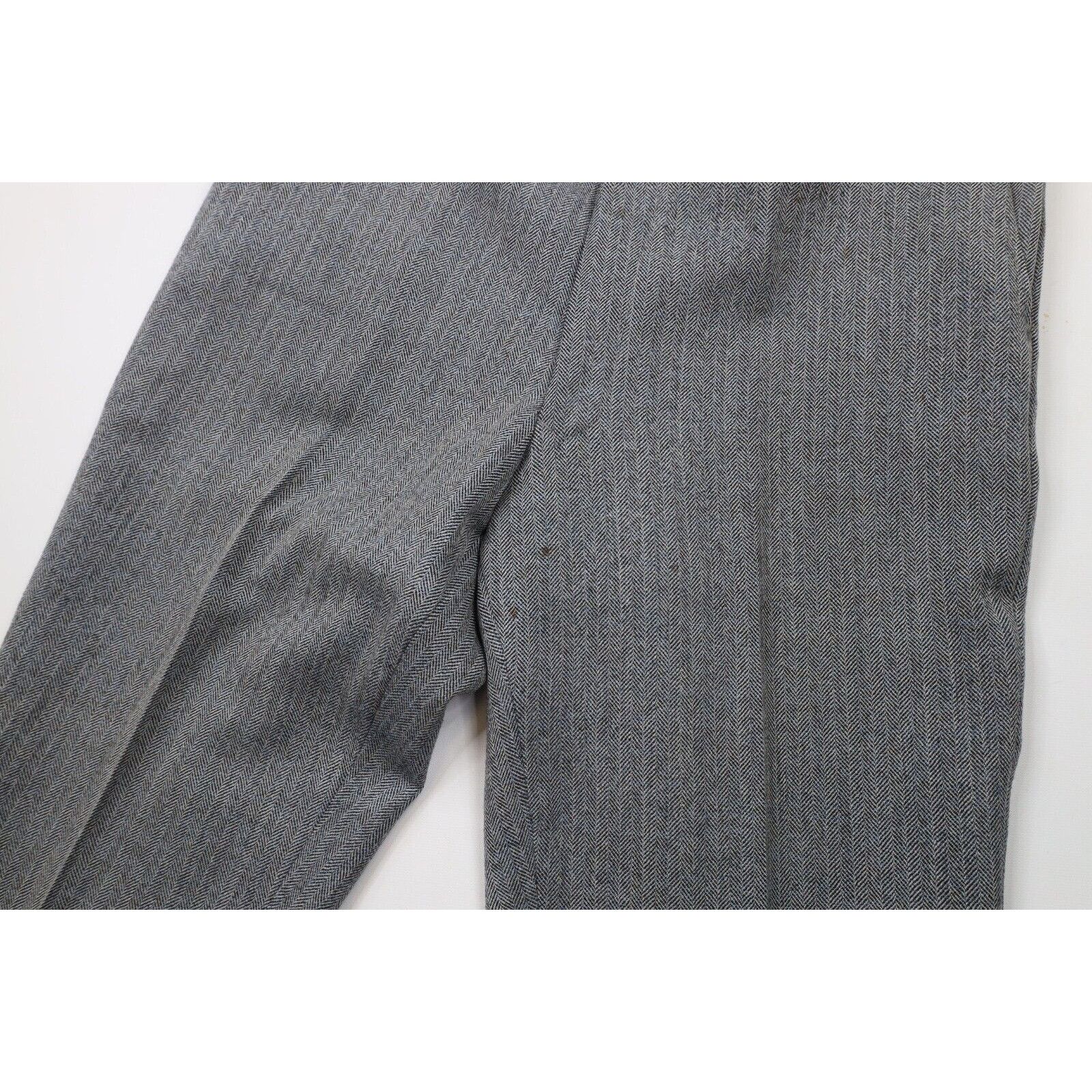 Vintage Vintaeg 70s Streetwear Wool Herringbone 3 Piece Suit Size 40L - 14 Thumbnail