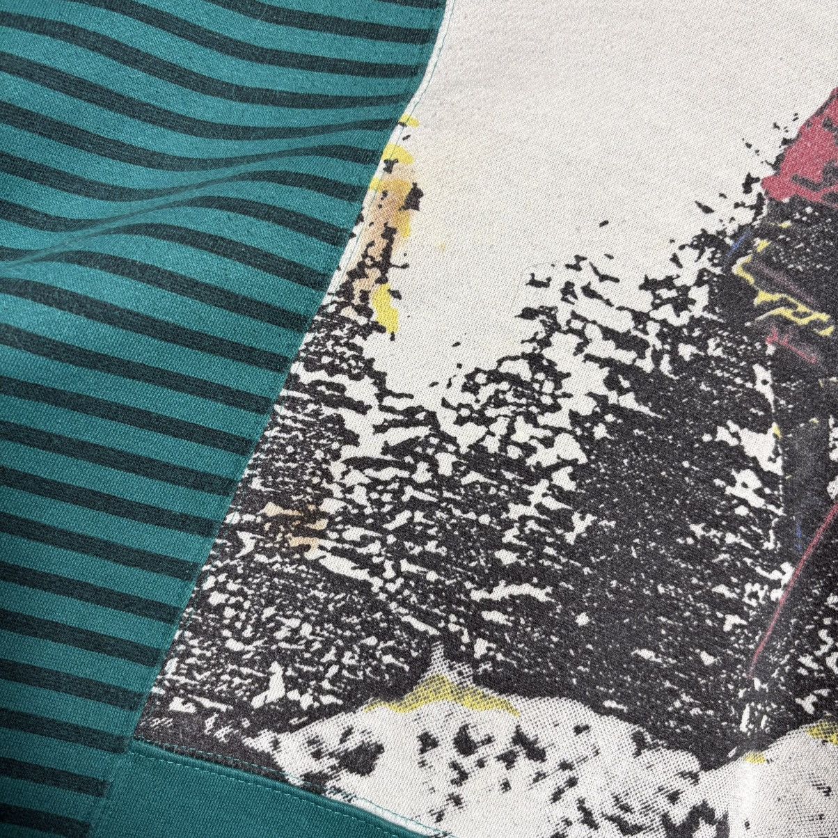 Vintage Vintage 90s Ski Snowboard Graphic Striped Sweatshirt Emo Size US XL / EU 56 / 4 - 10 Thumbnail