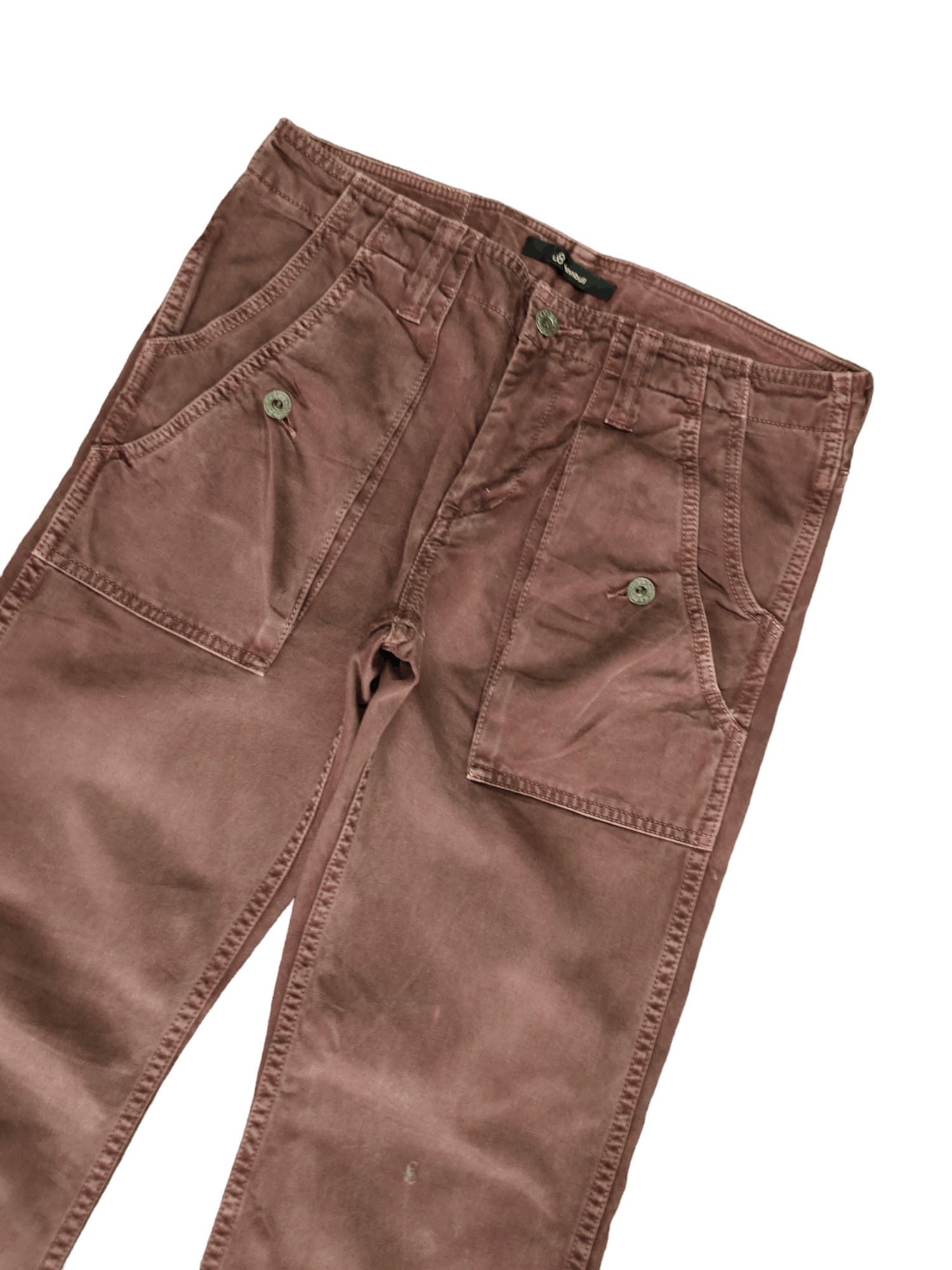 If Six Was Nine Flare Pants Johnbull Waxed Fatigue Multi Pocket Bootcut Size US 31 - 4 Thumbnail