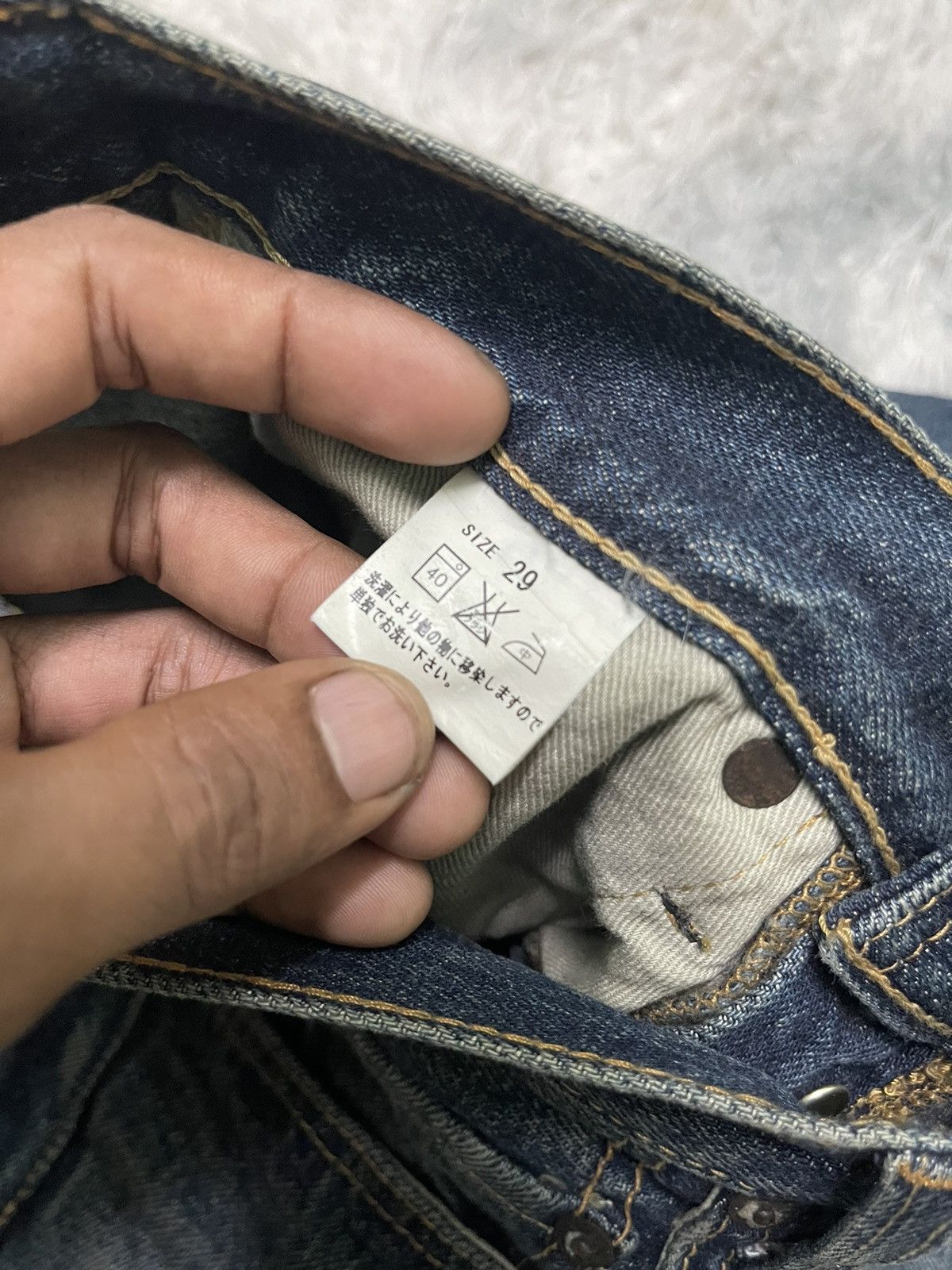 Japanese Brand × Studio D'Artisan × Vintage 🔥N.O.S🔥90s STUDIO D ARTISAN DENIM SELVEDGE Size US 28 / EU 44 - 13 Thumbnail