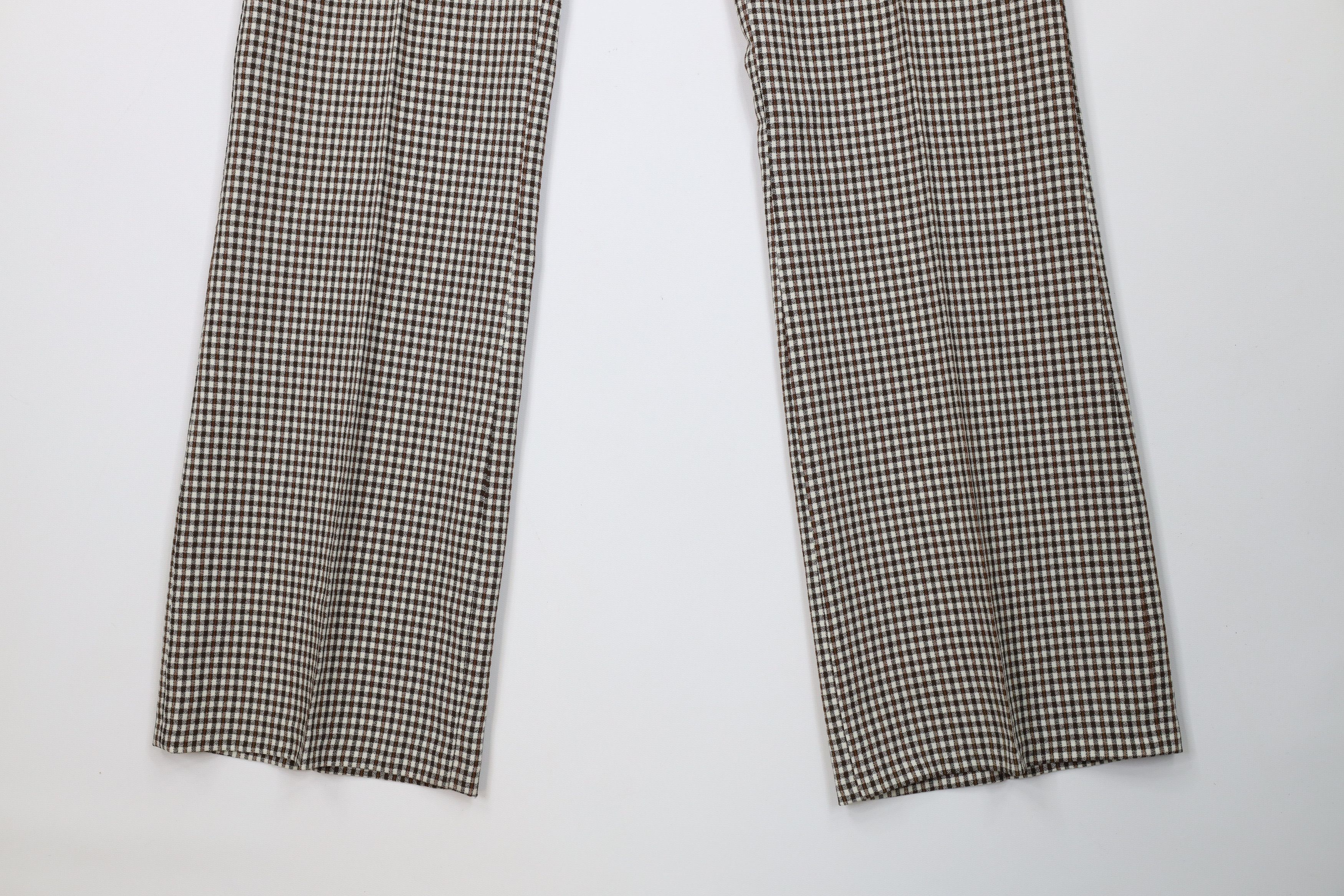 Vintage Vintage 70s Streetwear Flared Wide Leg Chino Pants Plaid USA Size US 32 / EU 48 - 4 Thumbnail