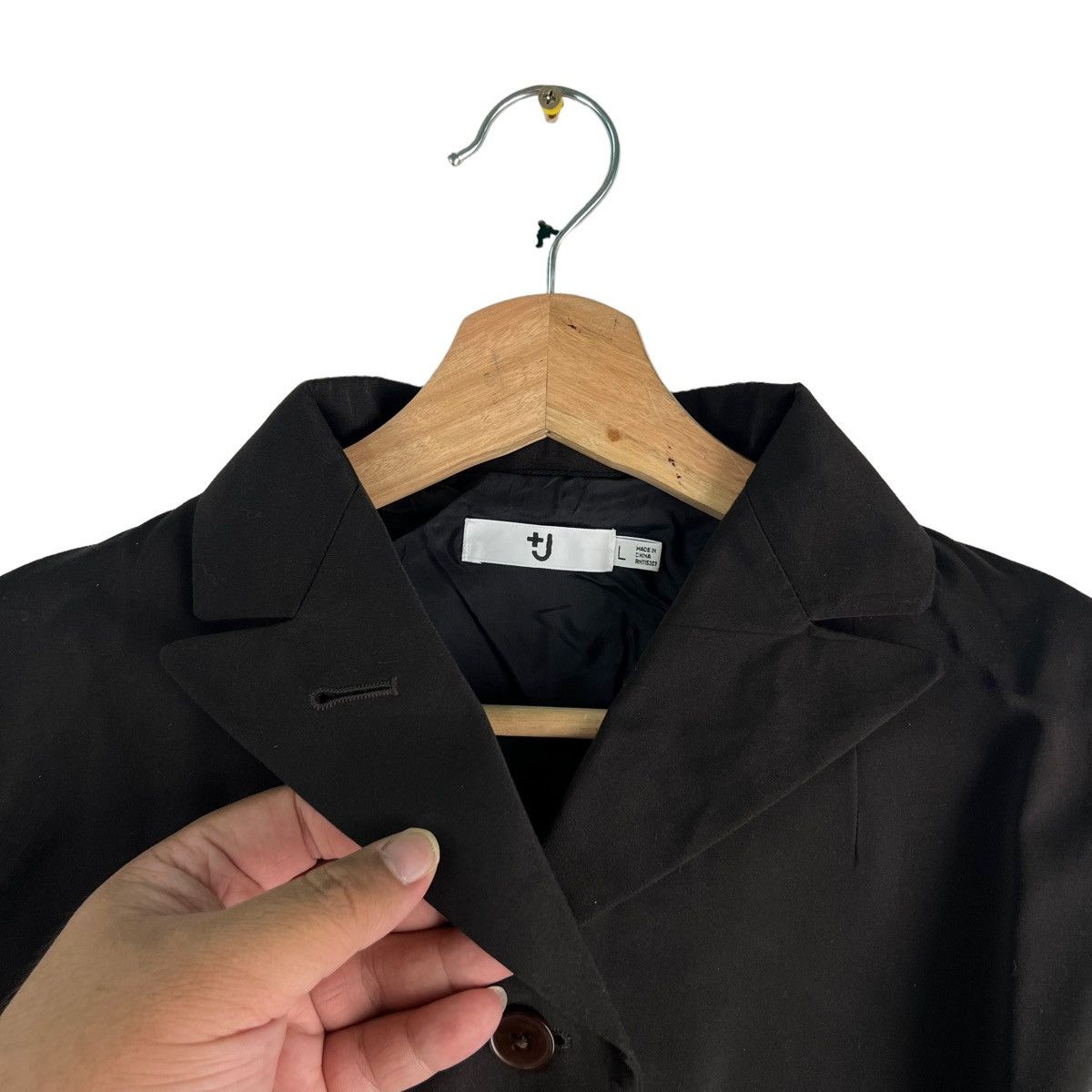 Jil Sander 🔥RICH BLACK - CHORE JACKET J+ JILL SANDER JAPAN MADE Size US L / EU 52-54 / 3 - 5 Thumbnail