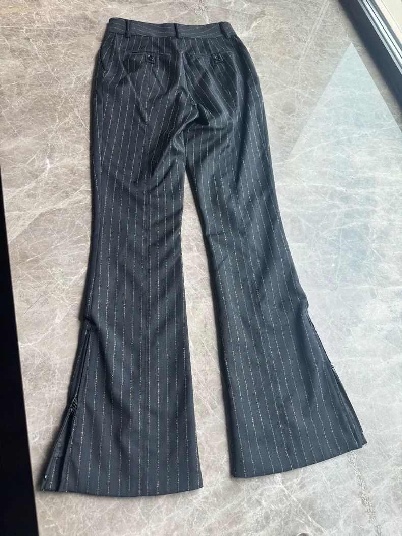 Acne Studios Acne Studios Black vertical striped trousers Size US 34 / EU 50 - 2 Thumbnail