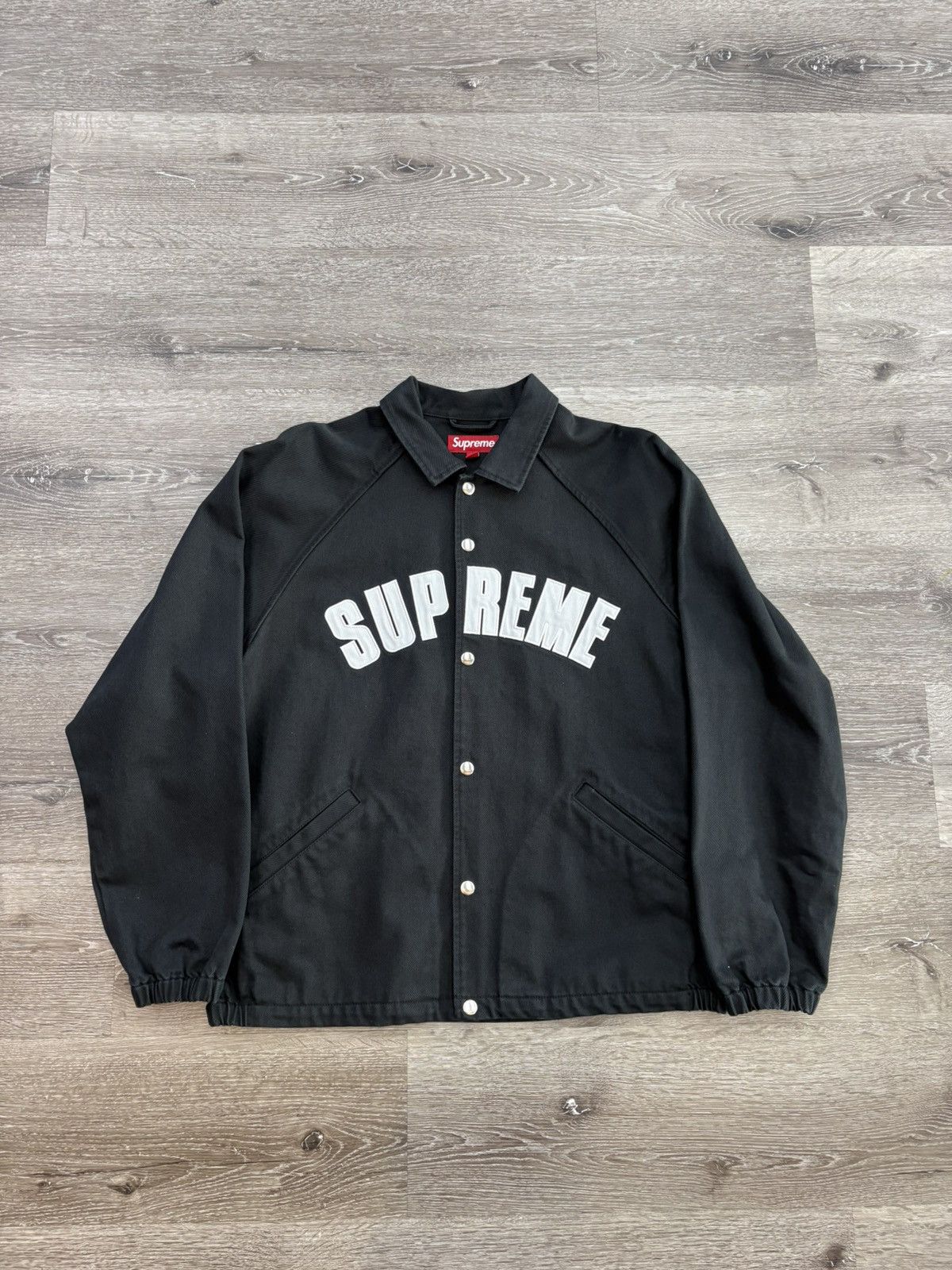 Supreme “Arc Denim” Coaches Jacket (SS25) (BLACK)