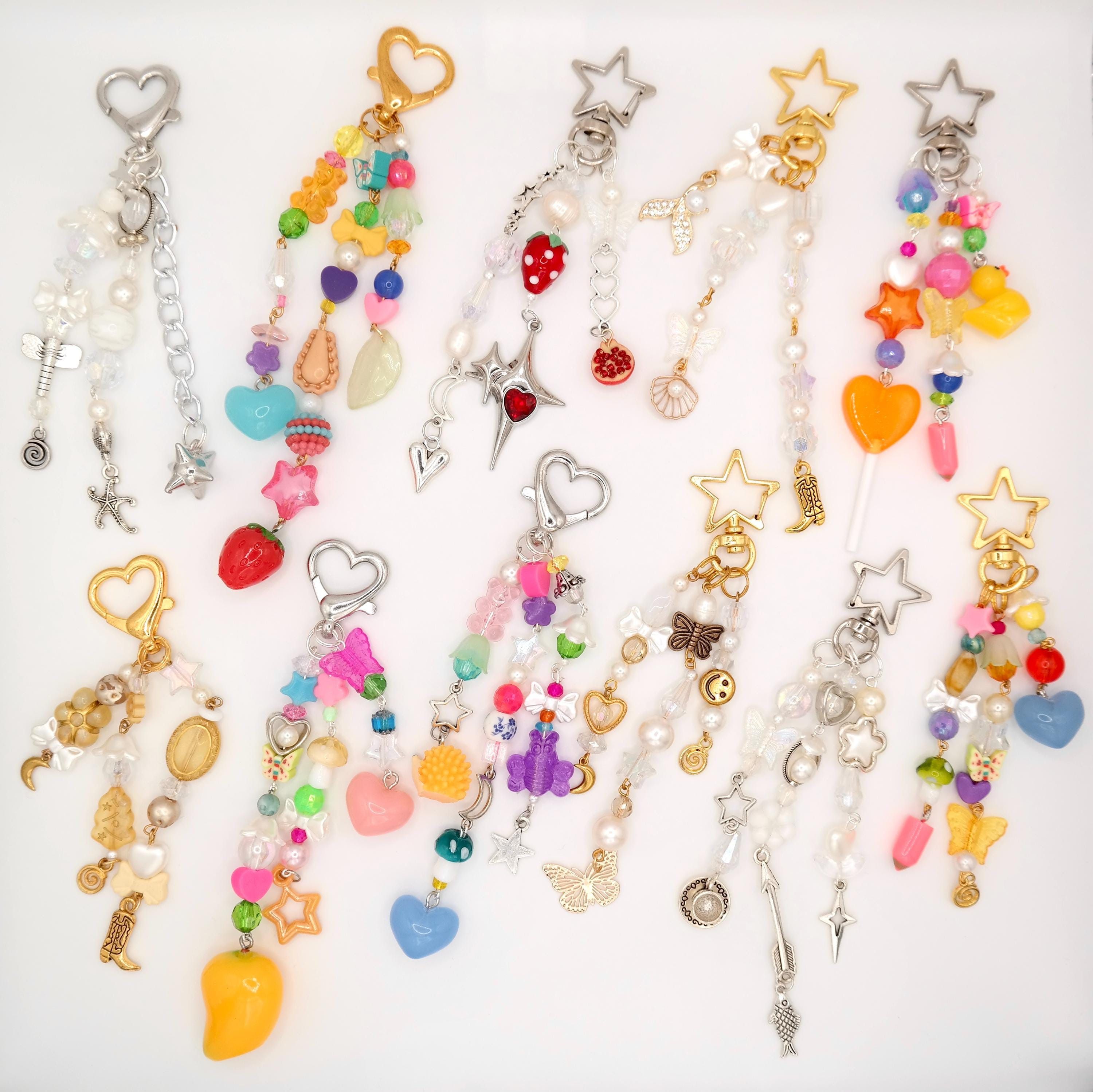 Handmade Bag Charms (Heart & Star Options) Size ONE SIZE - 1 Thumbnail