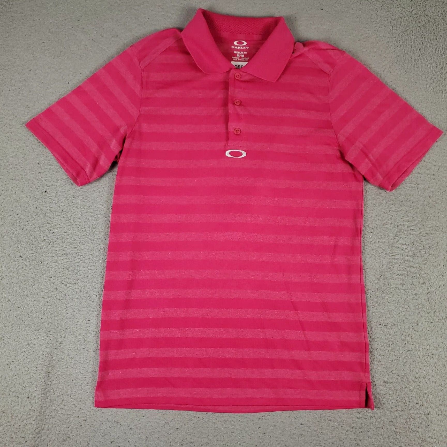 Oakley Oakley Polo Shirt Mens Size Medium Pink Striped Golf Casual Short Sleeve Adult Size US M / EU 48-50 / 2 - 2 Thumbnail