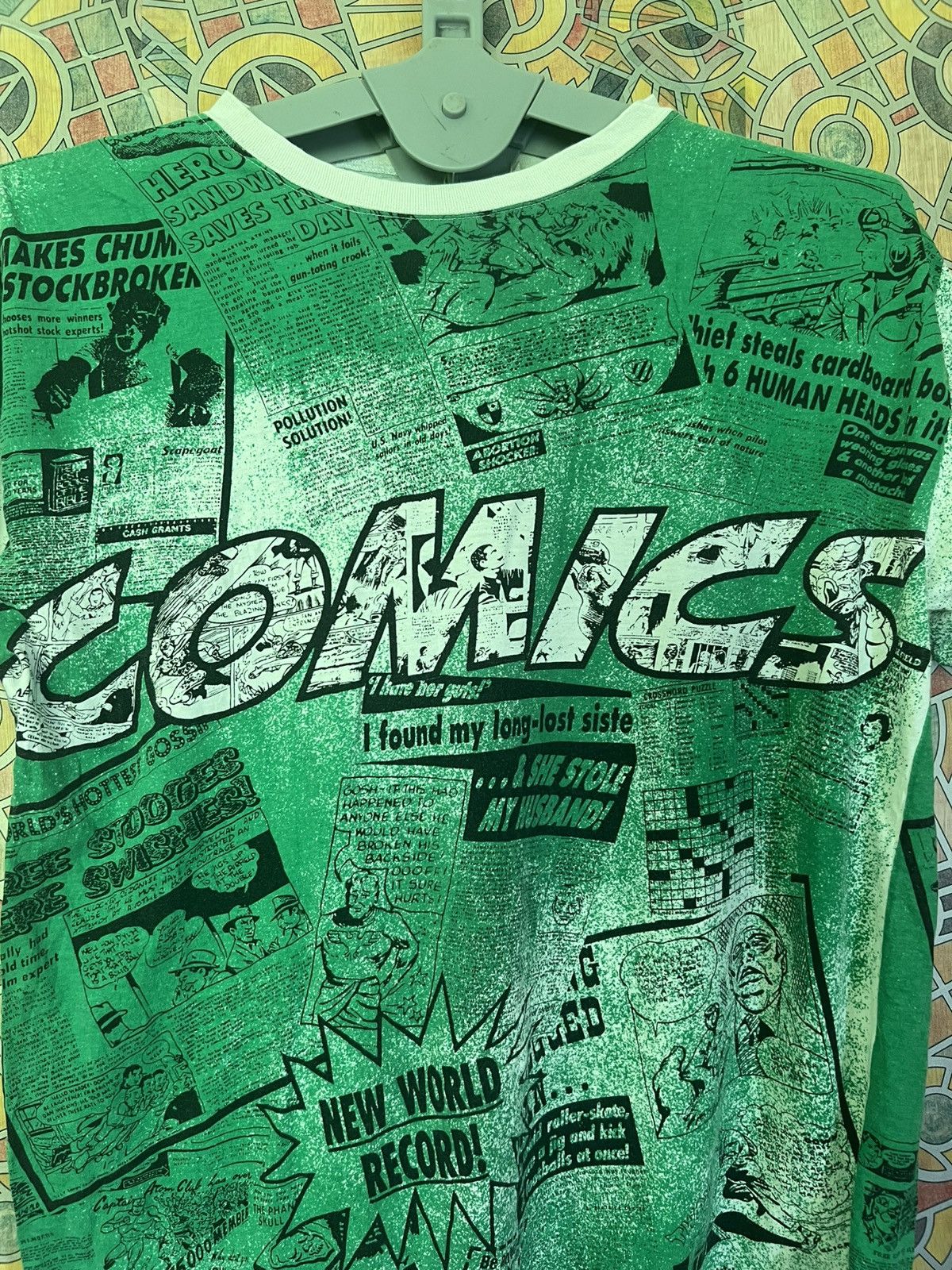 Vintage Falcon Newspaper all over print Promo tee akira vintage 90’s Size US L / EU 52-54 / 3 - 14 Thumbnail