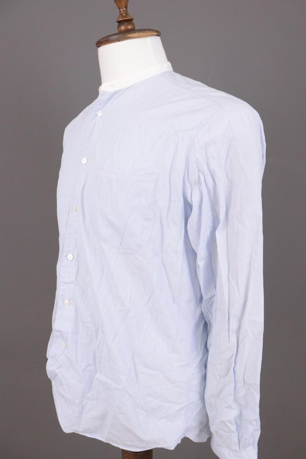 Bogloili Blue Pinstripe Collar Button Shirt Size 41 / 16