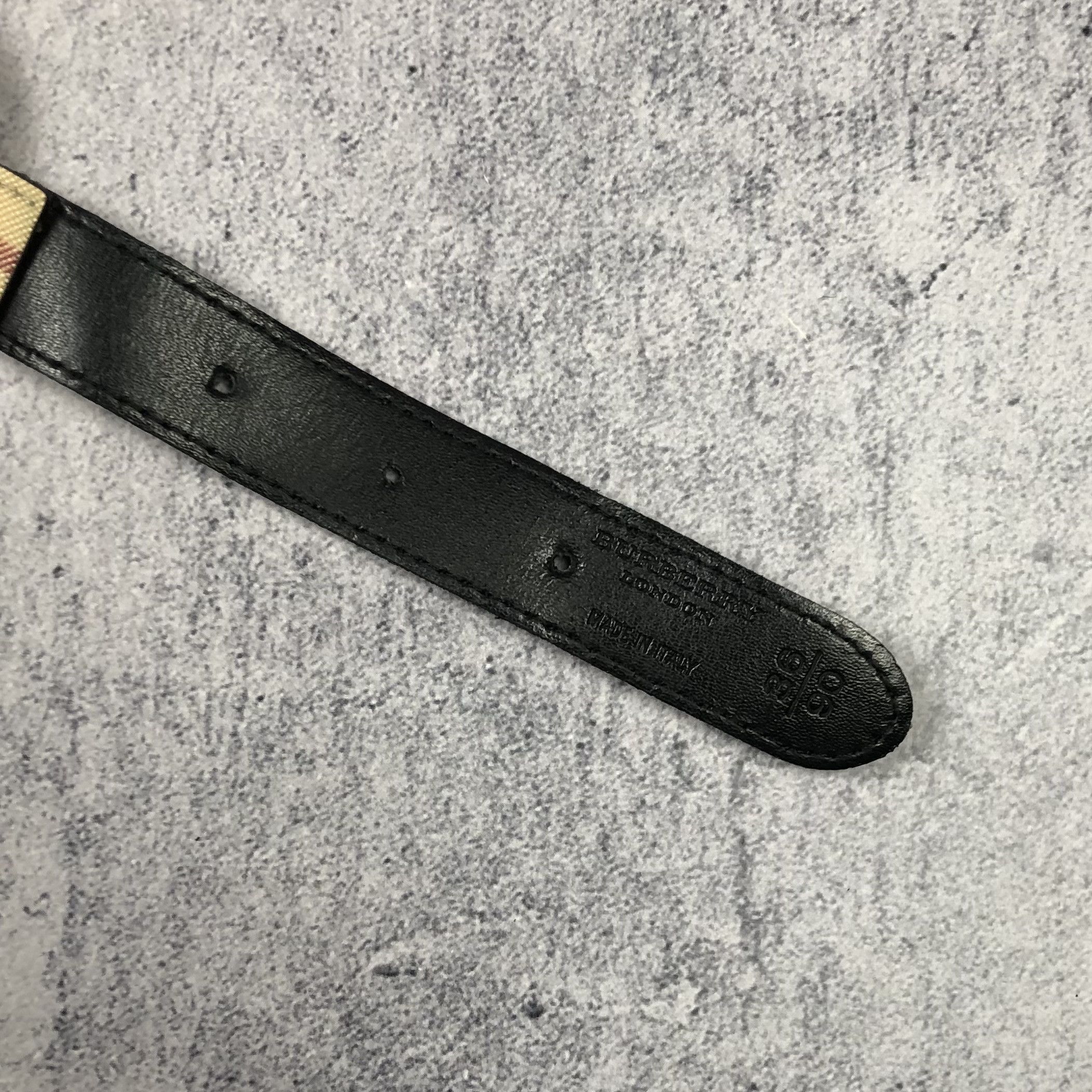 Burberry Vintage Burberry Nova Check Leather Belt Size ONE SIZE - 8 Thumbnail