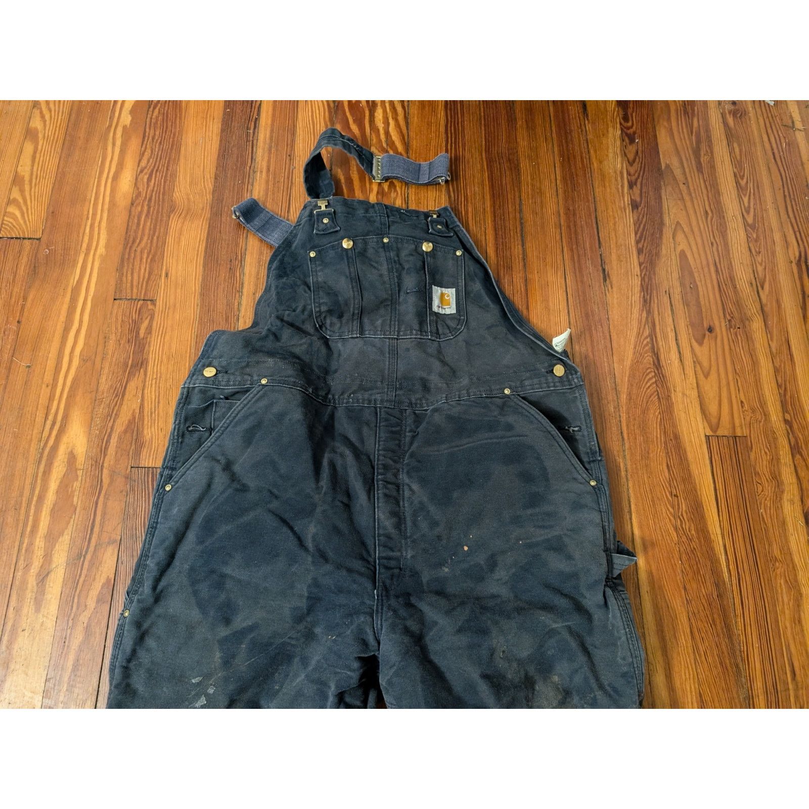 Carhartt Carhartt VTG Overalls Blue Size 44X30 Distressed Made in USA Size US 44 / EU 60 - 3 Thumbnail