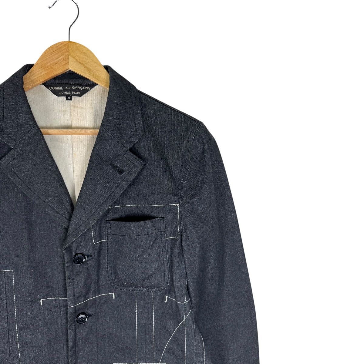Comme des Garcons Homme Plus 🔥CDG HOMME PLUS SS2003 DENIM PATCHWORK JACKET Size US S / EU 44-46 / 1 - 6 Thumbnail