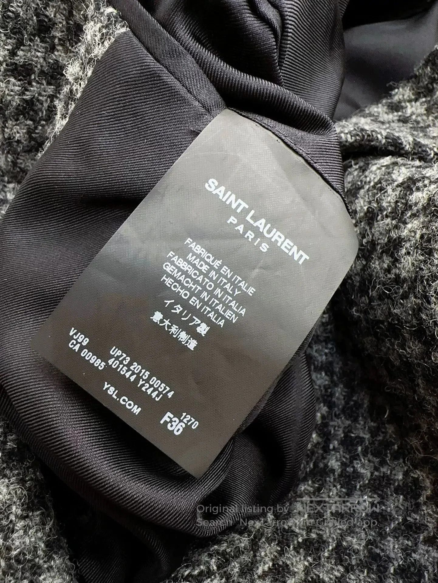 Saint Laurent Paris Saint Laurent Houndstooth Wool Blazer. Size XS / US 0-2 / IT 36-38 - 6 Thumbnail