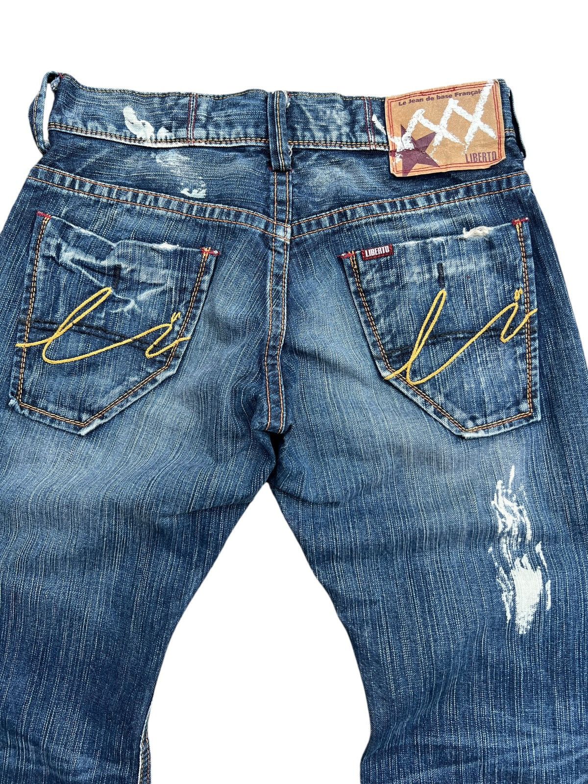 Japanese Brand Liberto Japan Paint Splatter Distressed Denim Jeans 30x27 Size 30" / US 8 / IT 44 - 6 Thumbnail