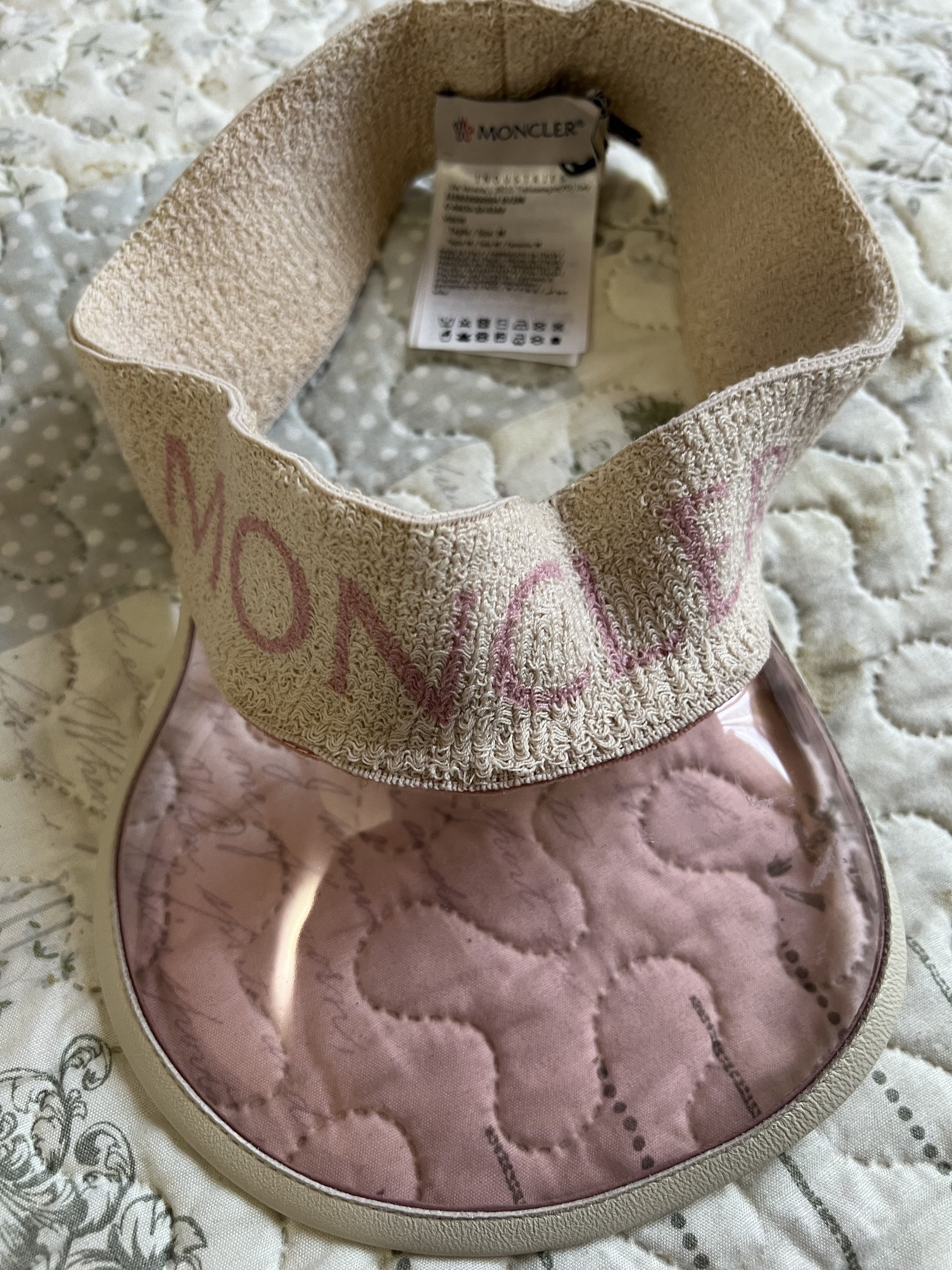 Moncler Moncler visor hat elastic bandage pink cap tennis logo band Size ONE SIZE - 5 Thumbnail