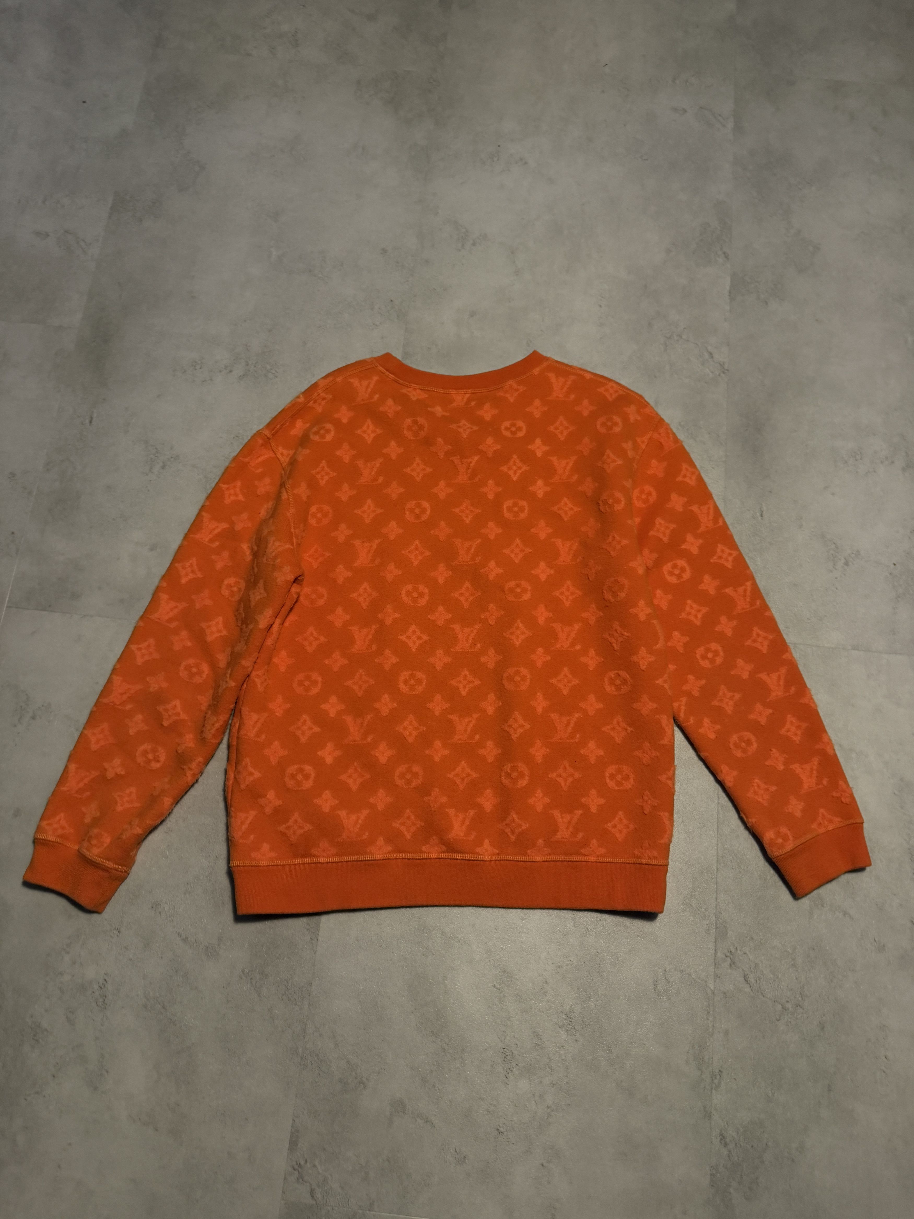 Louis Vuitton Louis Vuitton Orange Monogram Jacquard Crewneck Sweatshirt Size US M / EU 48-50 / 2 - 4 Thumbnail
