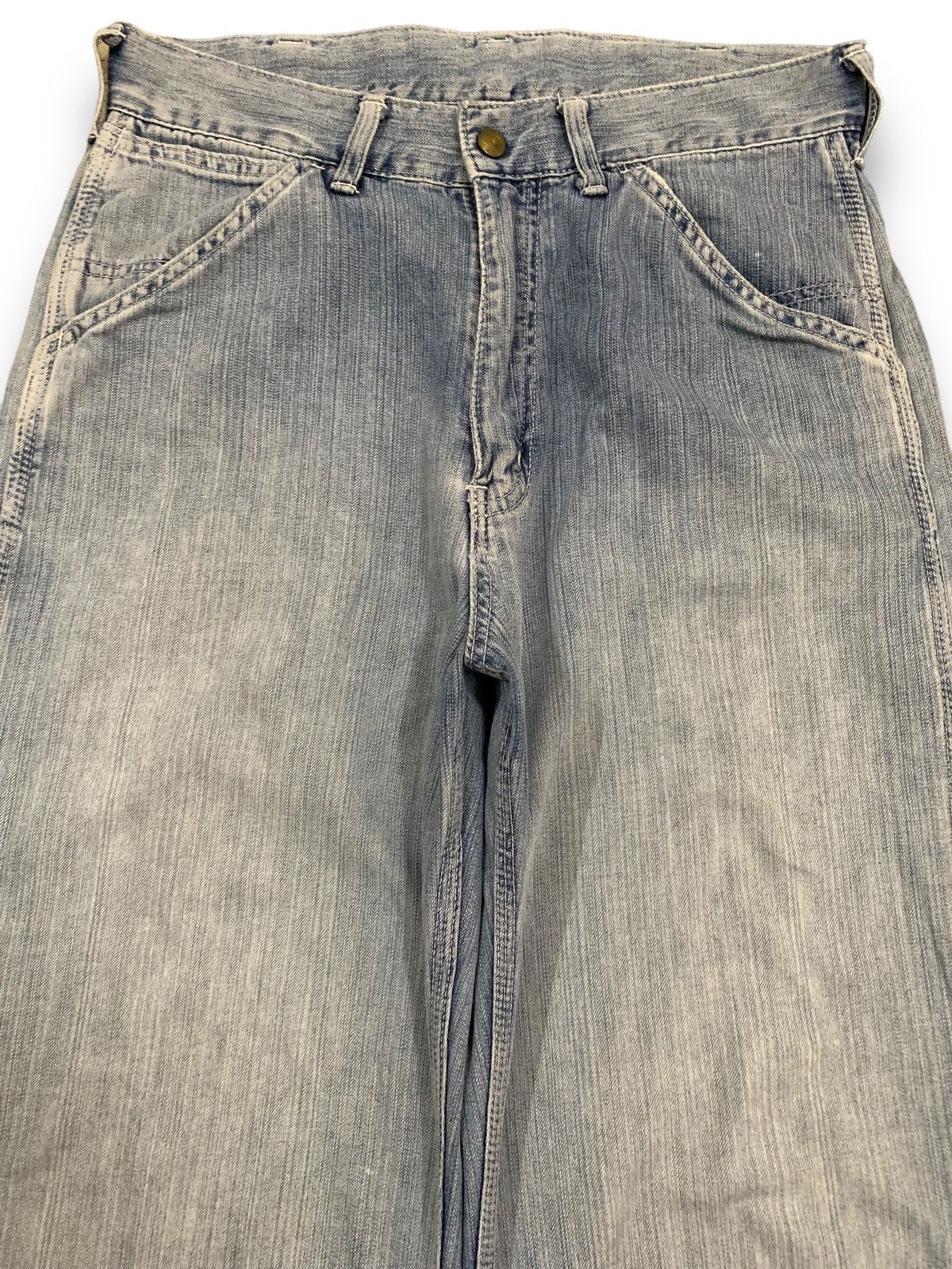 Edwin Rare Vintage Edwin Faded Baggy Frayed Leg Carpenter Jeans Size US 31 - 3 Thumbnail
