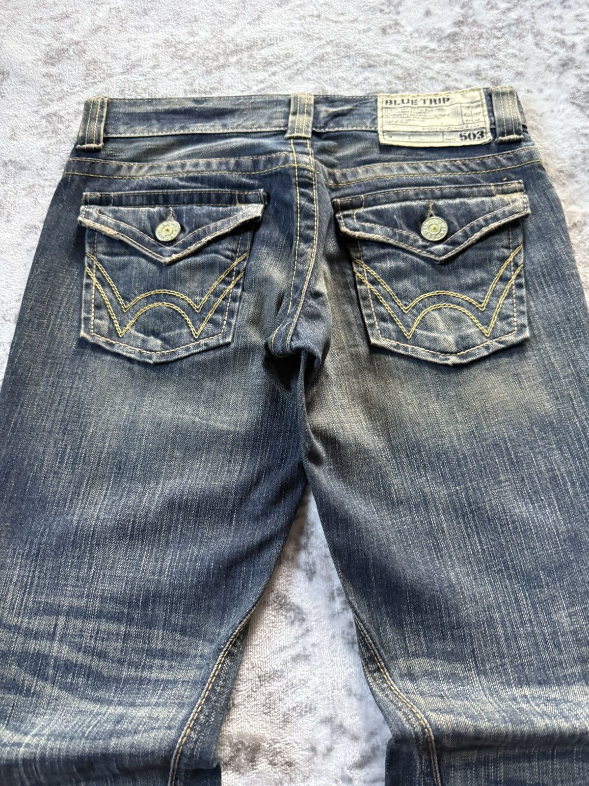 If Six Was Nine Edwin Japan 503 Studded Mud Wash Spiral Flared Jeans Size US 28 / EU 44 - 13 Thumbnail