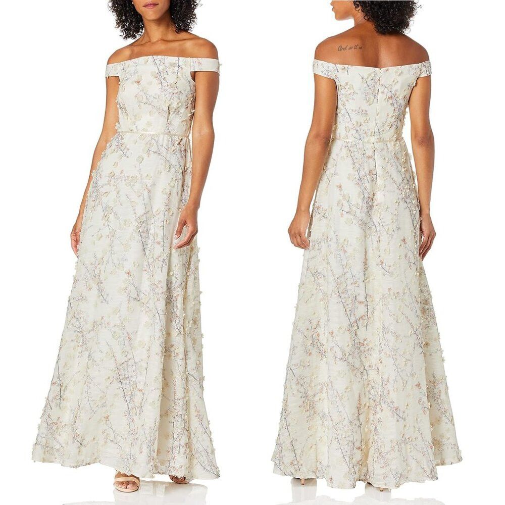 Other NWT New Carmen Marc Valvo Infusion Off-The-Shoulder Maxi Dr Size XS / US 0-2 / IT 36-38 - 1 Thumbnail