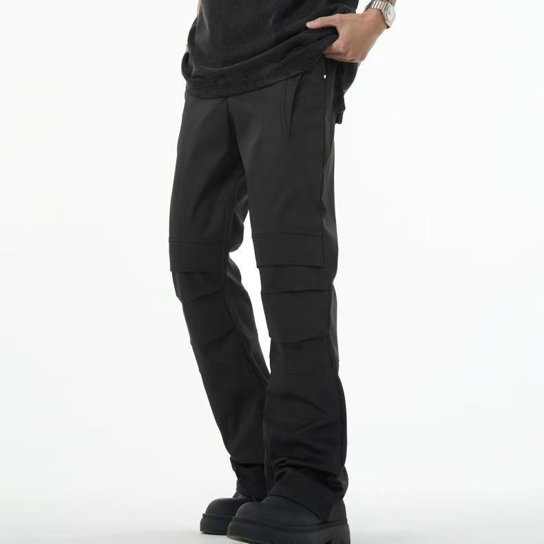 Japanese Brand × Vintage Casual Black Micro Flare Pleated Work Trousers Size US 32 / EU 48 - 3 Thumbnail