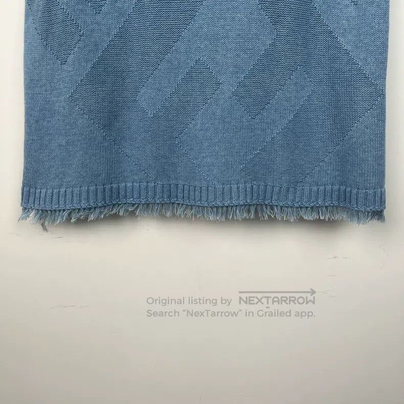Fendi Fendi Blue Fringe Knit Short Sleeve Size US L / EU 52-54 / 3 - 3 Thumbnail