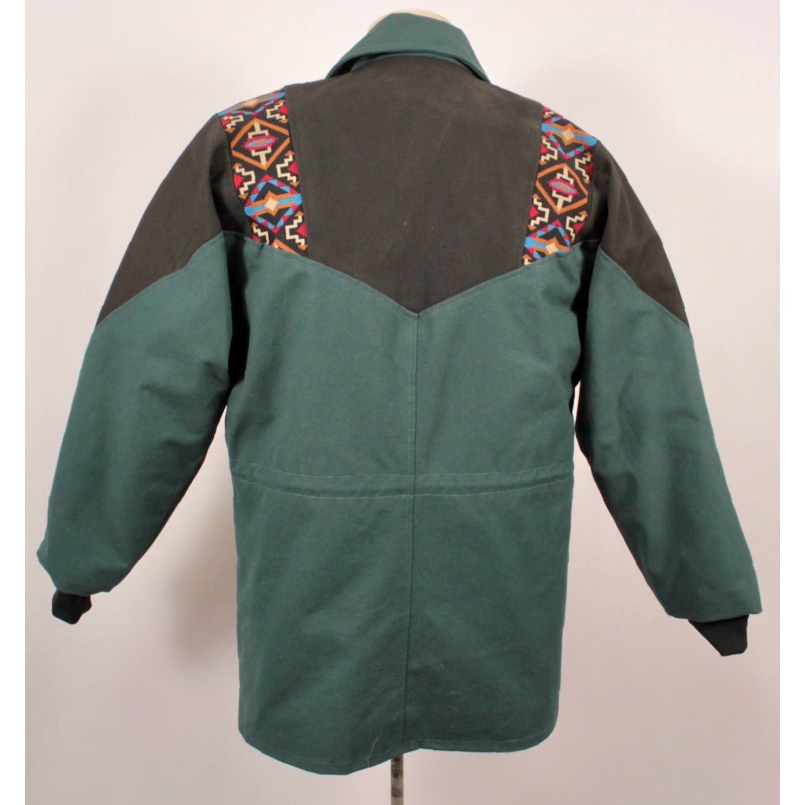 Vintage VTG David James Jacket 90s Cotton Green Tapestry Pattern Work Jacket S/M Mens Size US S / EU 44-46 / 1 - 4 Thumbnail