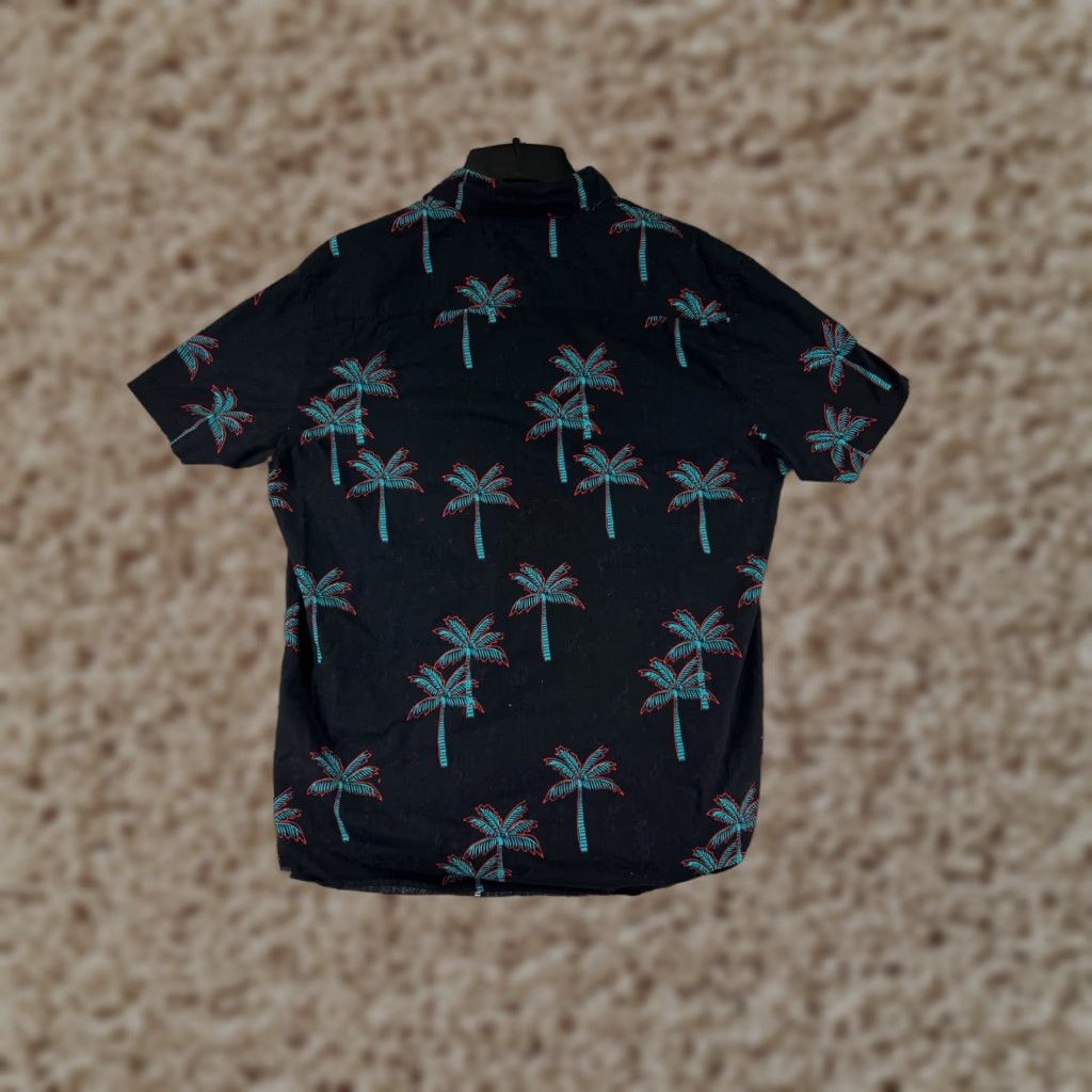 Vintage NEFF Shirt Mens Medium Black Palm Tree All Over Print Hawaiian 100% Cotton Beach Size US M / EU 48-50 / 2 - 1 Thumbnail