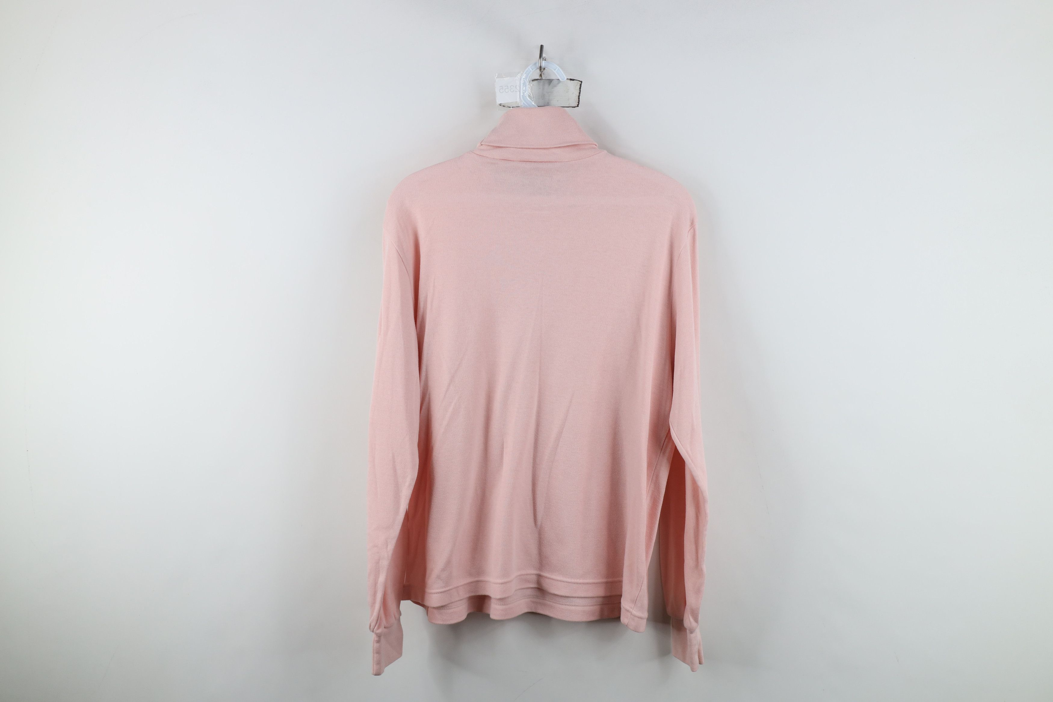 Vintage Vintage 90s Streetwear Long Sleeve Turtleneck T-Shirt Pink Size L / US 10 / IT 46 - 10 Thumbnail