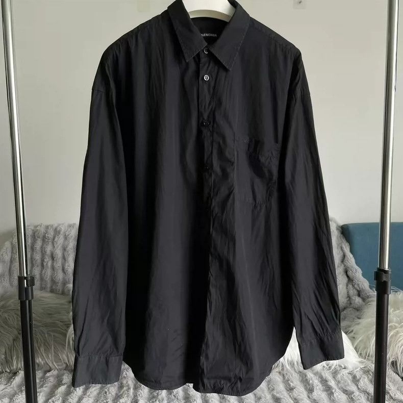 Balenciaga Balenciaga size 37 Small black logo shirt Size US XS / EU 42 / 0 - 1 Thumbnail