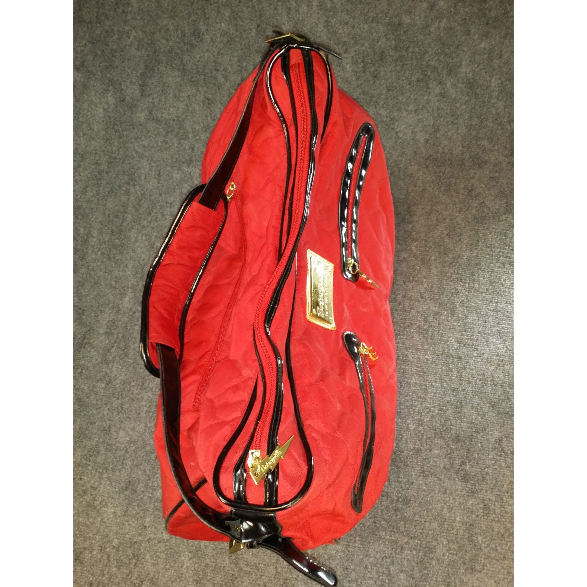 Betsey Johnson Betsey Johnson Betseyville Quilted Red Carry On Travel Plane Size ONE SIZE - 8 Thumbnail