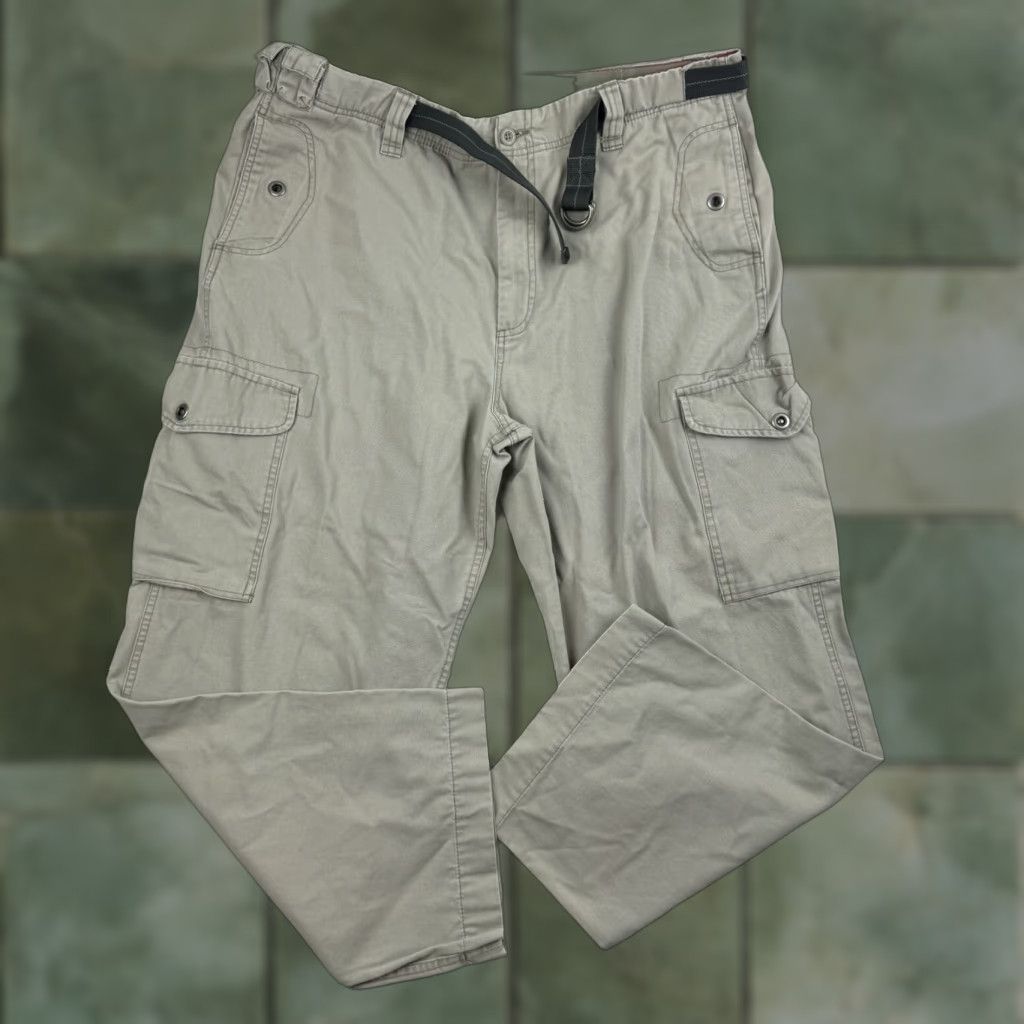 Old Navy VINTAGE Old Navy Cargo Pants Men 38 Regular Tan Beige Wide-Leg 28in Inseam Grunge Y2K Punk Hipster Baggy Size US 38 / EU 54 - 1 Thumbnail