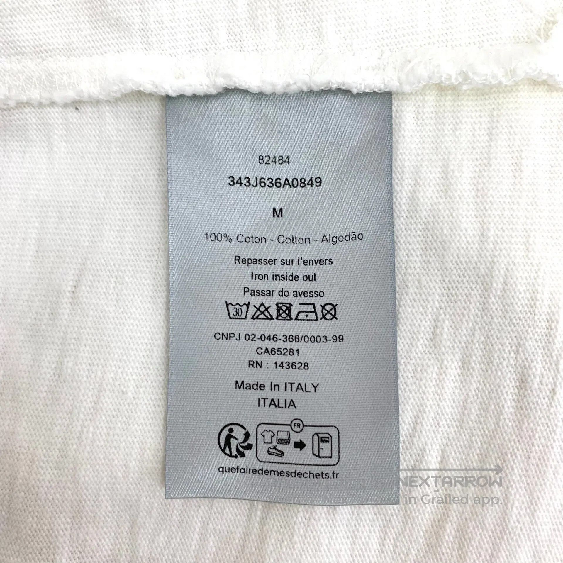 Dior Dior White Hole Design Cotton Round Neck Short Sleeve T-Sh Size US M / EU 48-50 / 2 - 8 Thumbnail