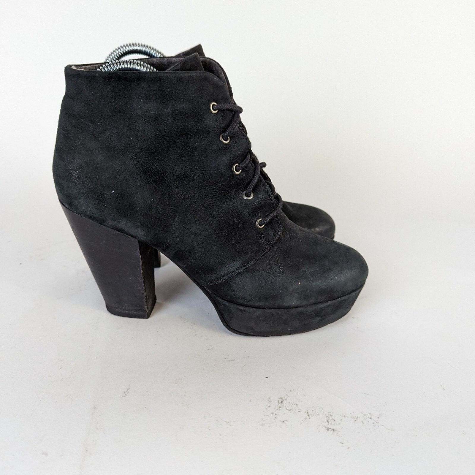 Steve Madden Steve Madden Raspy Black Suede Chunky Ankle Boots - 8.5 Size US 8.5 / IT 38.5 - 6 Thumbnail