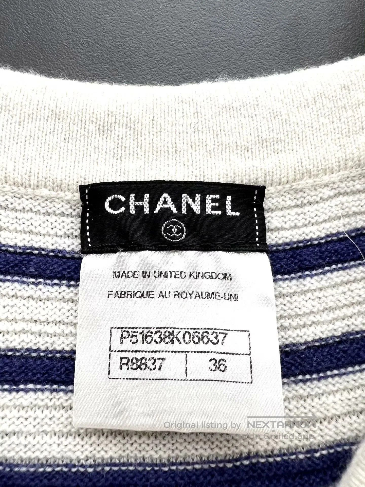 Chanel Chanel Runway Blue Stripe Cashmere Jumpsuit. Size US 36 / EU 52 - 5 Thumbnail
