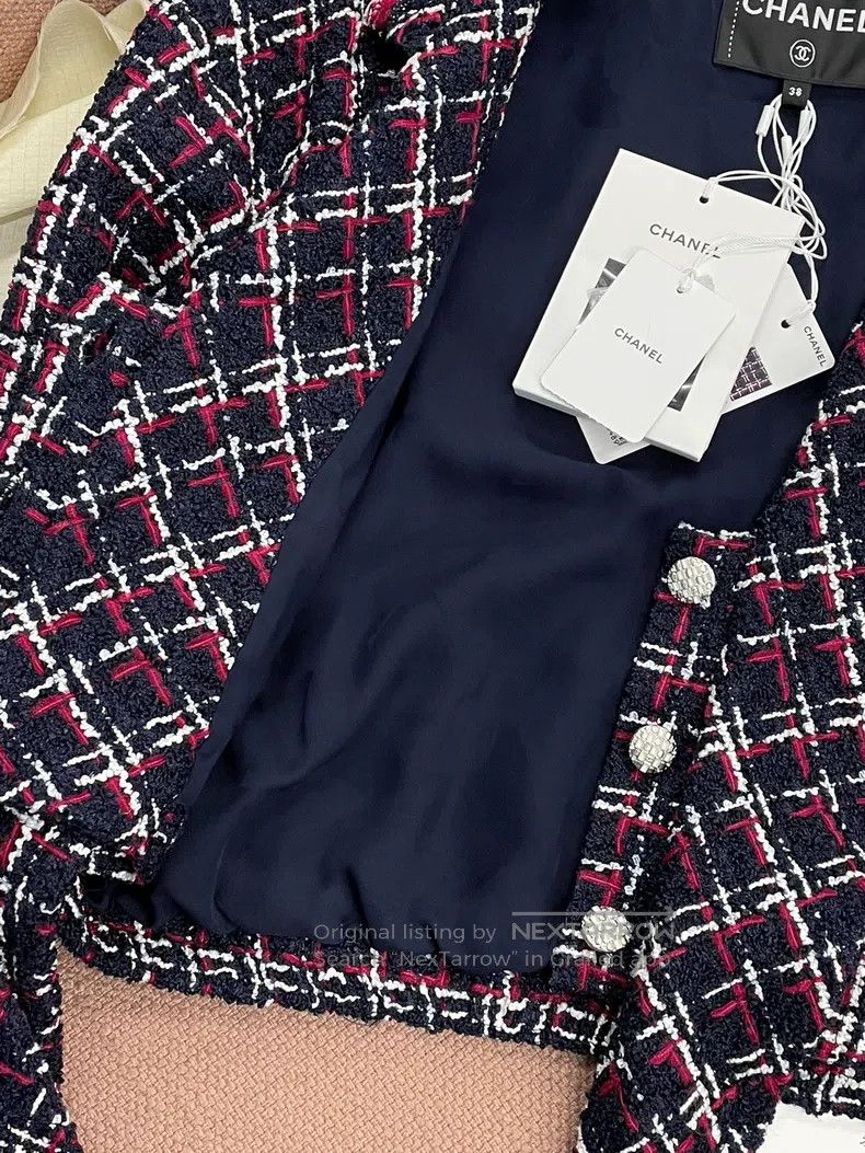 Chanel Chanel Rooftop series red black and white plaid lacing jac Size XS / US 0-2 / IT 36-38 - 7 Thumbnail
