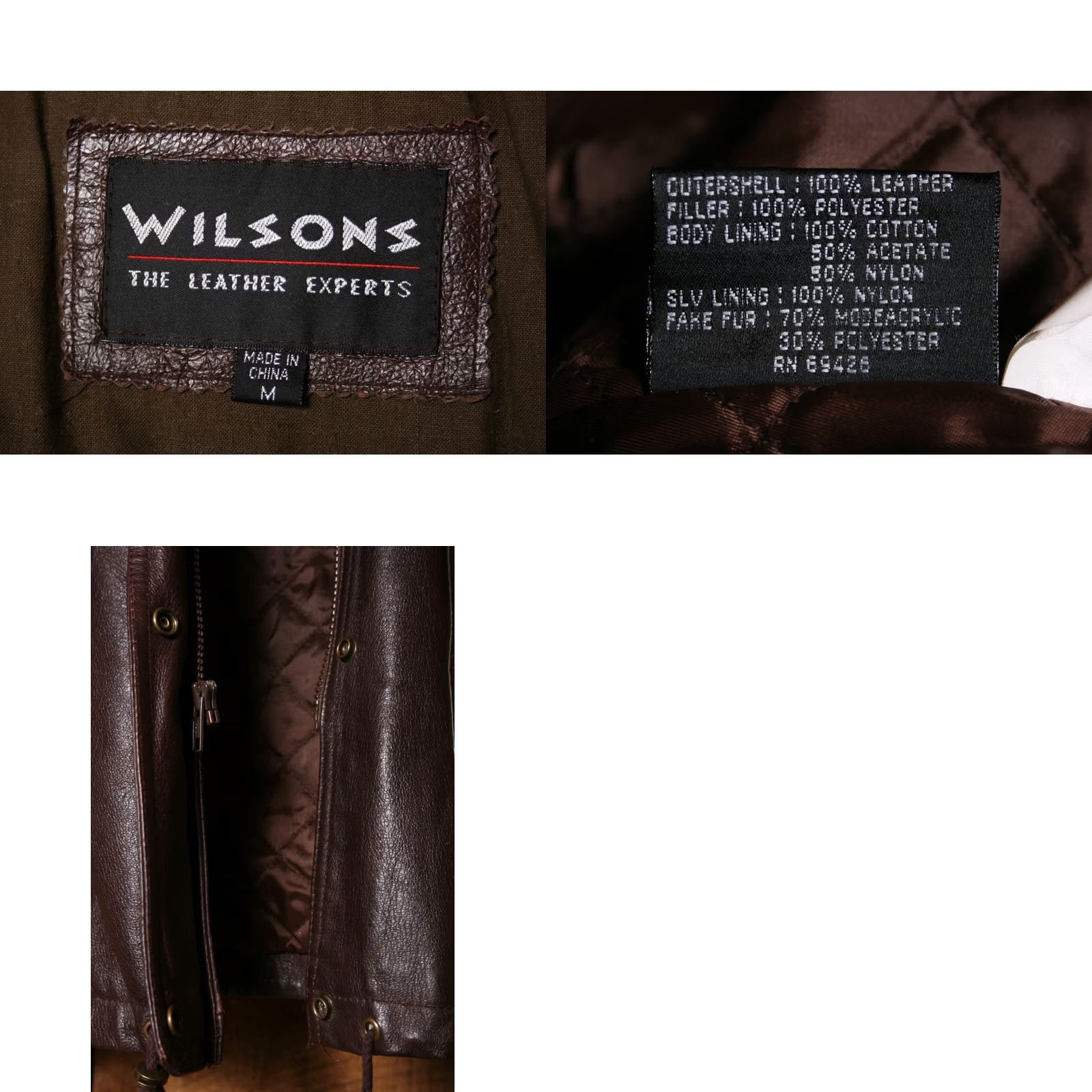 Vintage VINTAGE Wilsons Leather Parka Jacket Womens M Brown Solid Insulated Detachable Hood Faux Fur Lined Mid-Length 90s Style Mens Womens Size M / US 6-8 / IT 42-44 - 9 Thumbnail