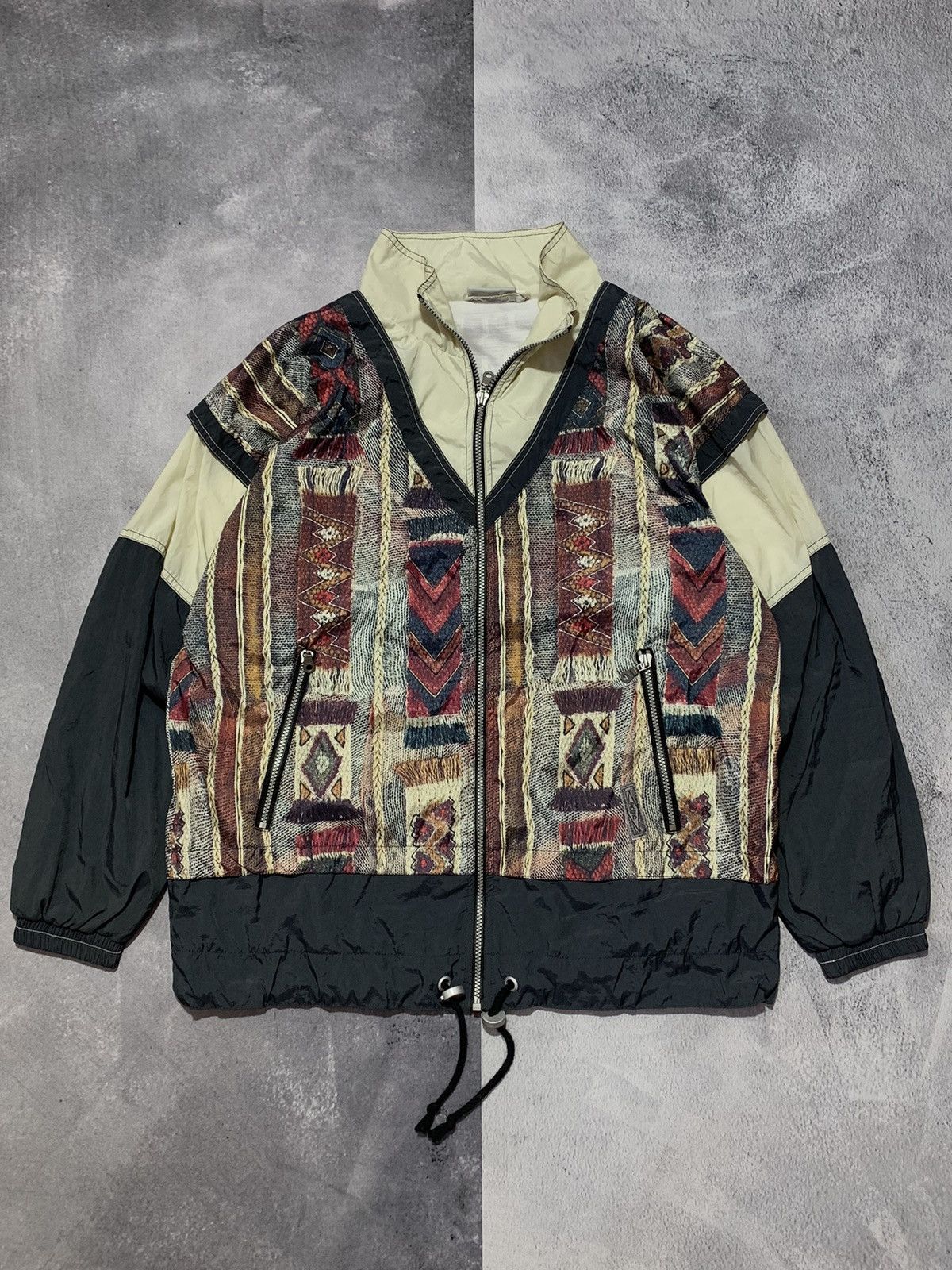 Vintage Y2K Japanese art light jacket streetwear size M