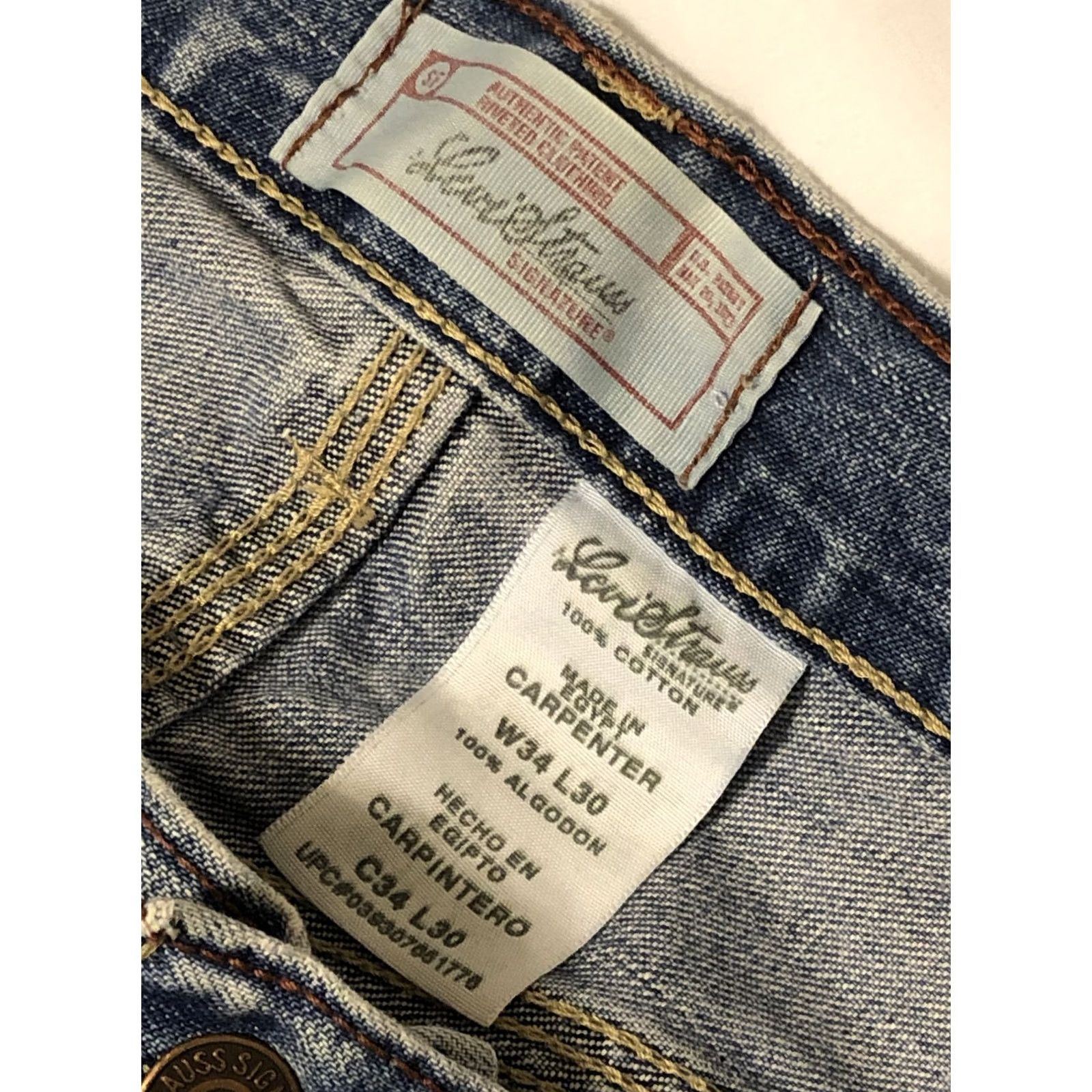 Levi's VINTAGE Levi's Carpenter Jeans Denim 90s Mens W36xL29 Regular Blue Cotton Jeans Size US 36 / EU 52 - 7 Thumbnail