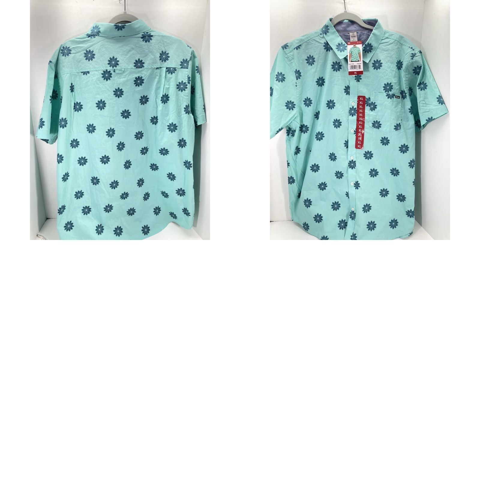Hurley Hurley Patio Cabana Shirt Men XL Green Floral Button Short Sleeve Casual NWT Size US XL / EU 56 / 4 - 9 Thumbnail