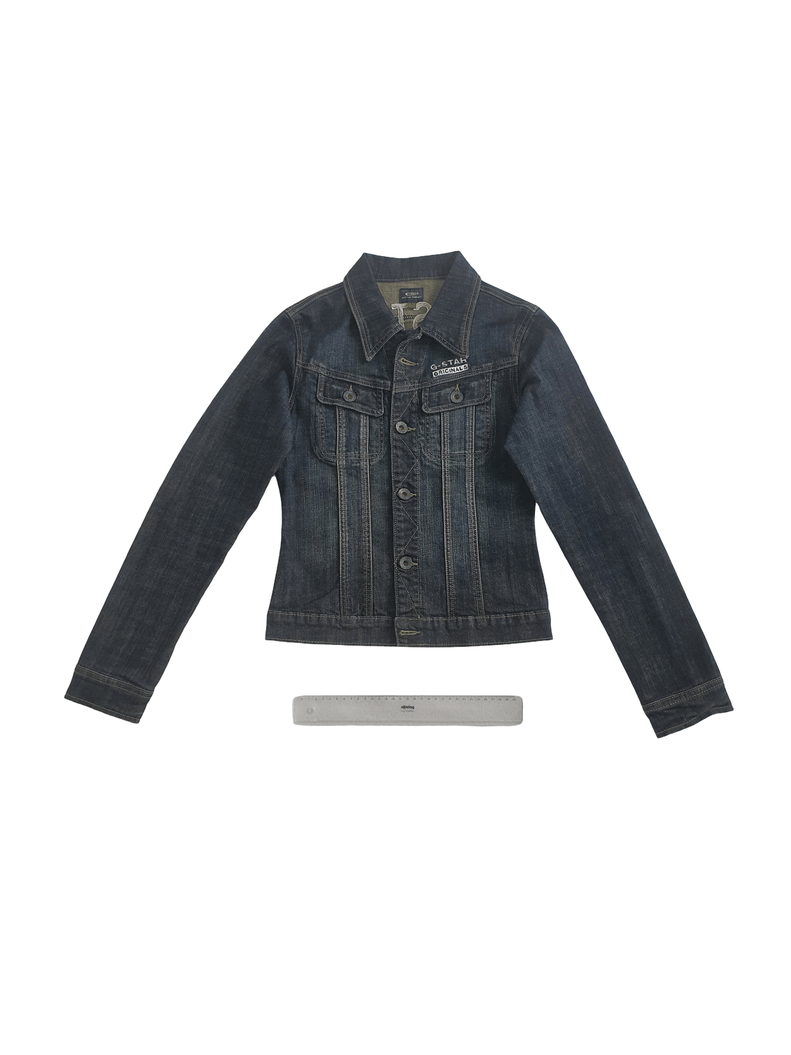 G-Star RAW ORIGINALS Vintage Slim Trucker Embroidered Jacket - Sz L Size S / US 4 / IT 40 - 1 Thumbnail