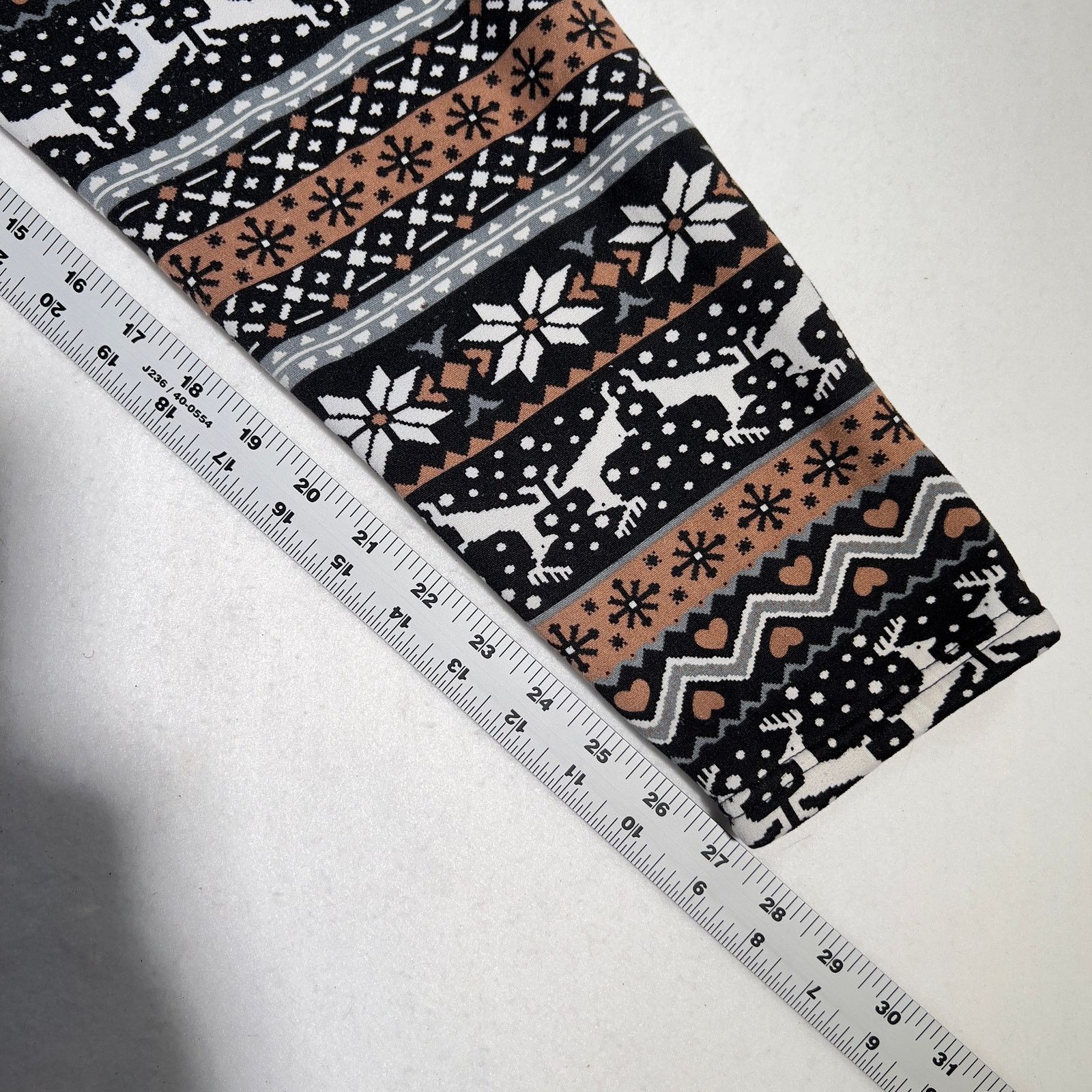 Other No Boundries NOBO Lounge Pants Woman XL 15-17 Brwn Fair Isle Size ONE SIZE - 8 Thumbnail