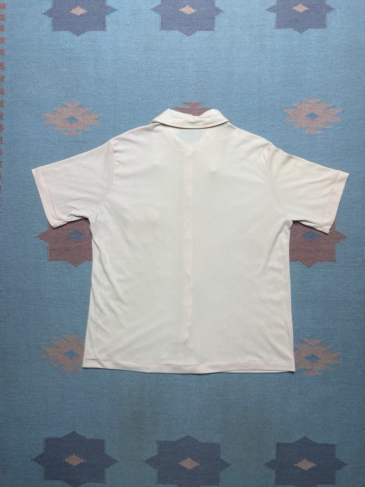 Vintage Vtg 70s polo shirt Kmart soft nylon dagger collar women 44 Size L / US 10 / IT 46 - 6 Thumbnail