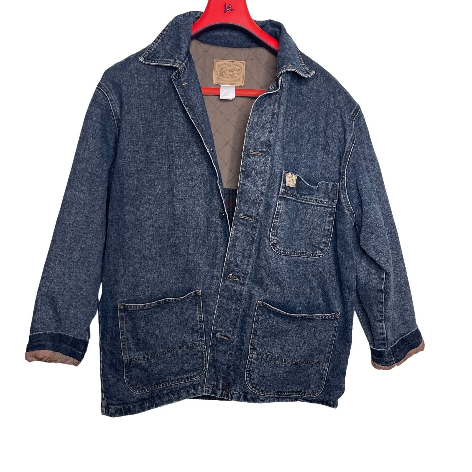 Gap Vintage Gap Denim Premier Standard Faded Blue BarnJacket Size US M / EU 48-50 / 2 - 11 Thumbnail