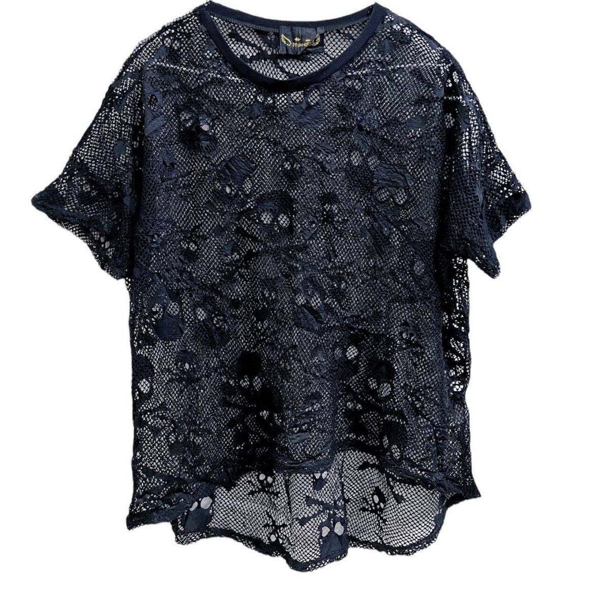 Japanese Brand Rare gothic punk skull mesh top ☠️➕ Size US M / EU 48-50 / 2 - 1 Thumbnail