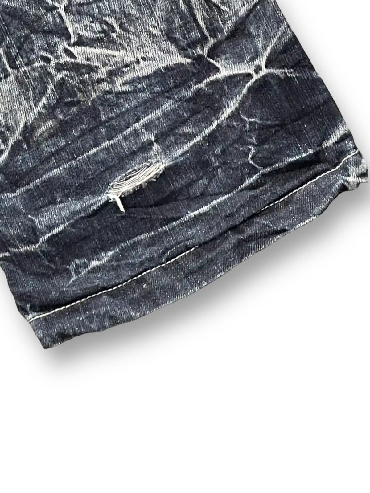 Hysteric Glamour × Shellac Japan Blow By Blue Crowd Of Lightning Denim With Velvet Belt Size US 28 / EU 44 - 13 Thumbnail