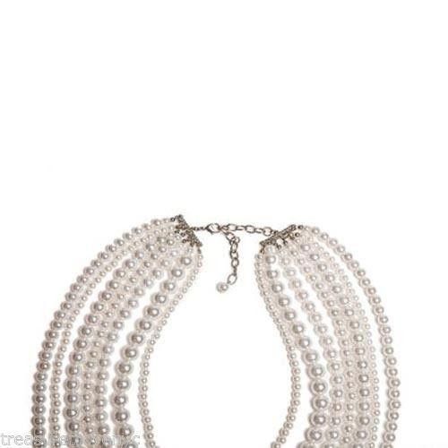 Designer Treasure Trove NYC Faux Cultured Pearl Bib Necklace Size ONE SIZE - 3 Thumbnail