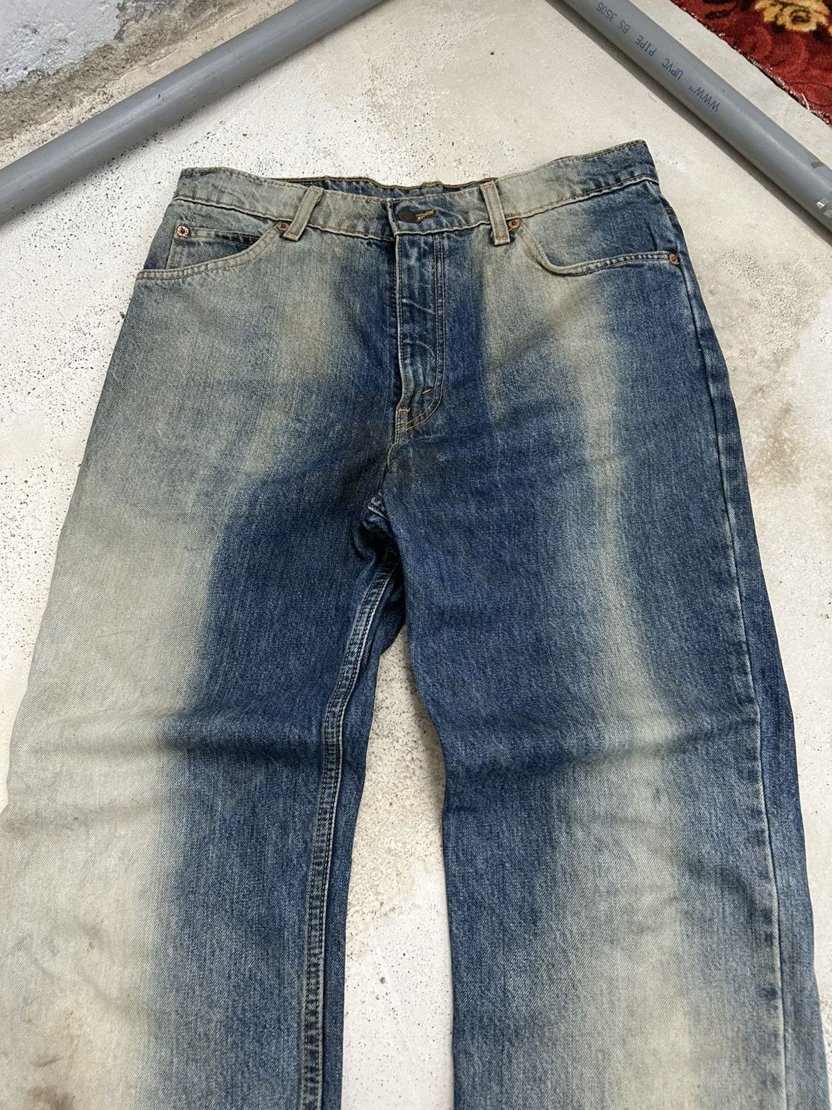 Levi's Vintage Levis 605 Orange Tab Acid Washed Baggy Size US 31 - 5 Thumbnail