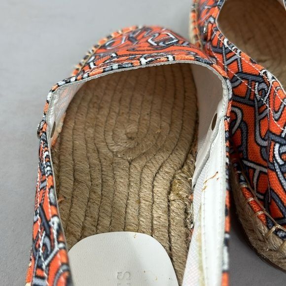 Hermes Hermes Printed Woven Chain Jute Espadrille Flats Size US 8 / IT 38 - 6 Thumbnail
