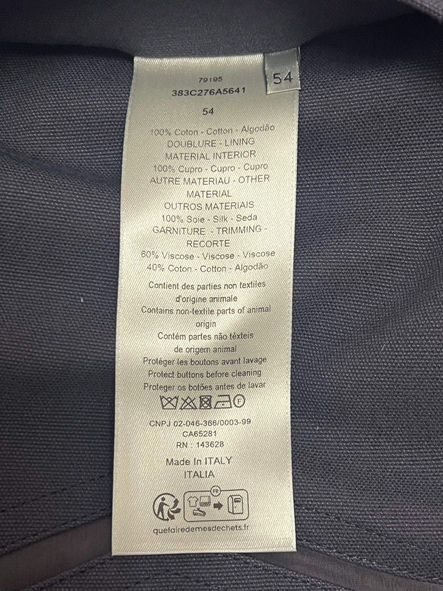 Dior Dior Men Runway Suit Blue 54/52 Size 54R - 5 Thumbnail