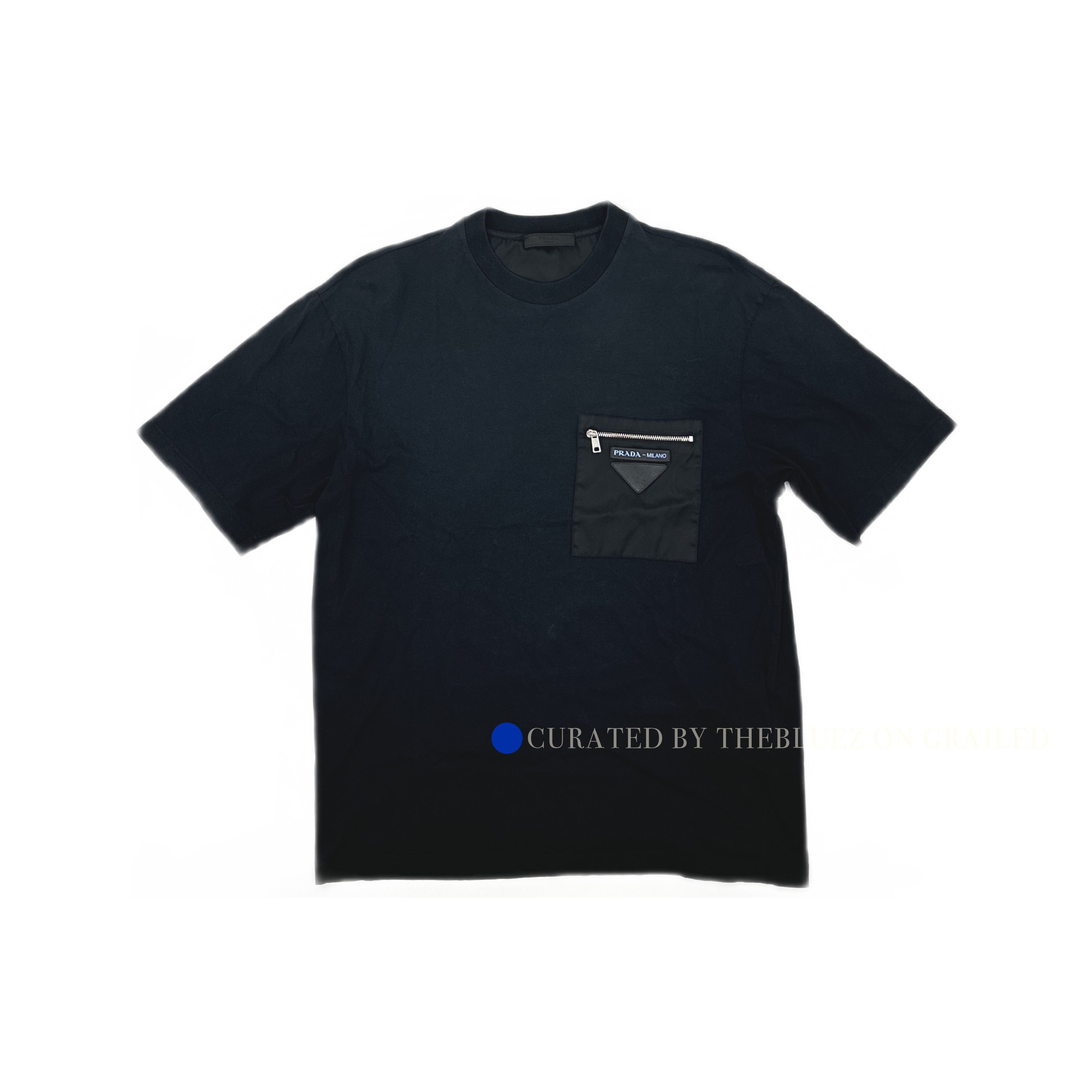 Prada Black Short Sleeve T-Shirt with Zip Pocket Size US S / EU 44-46 / 1 - 1 Preview